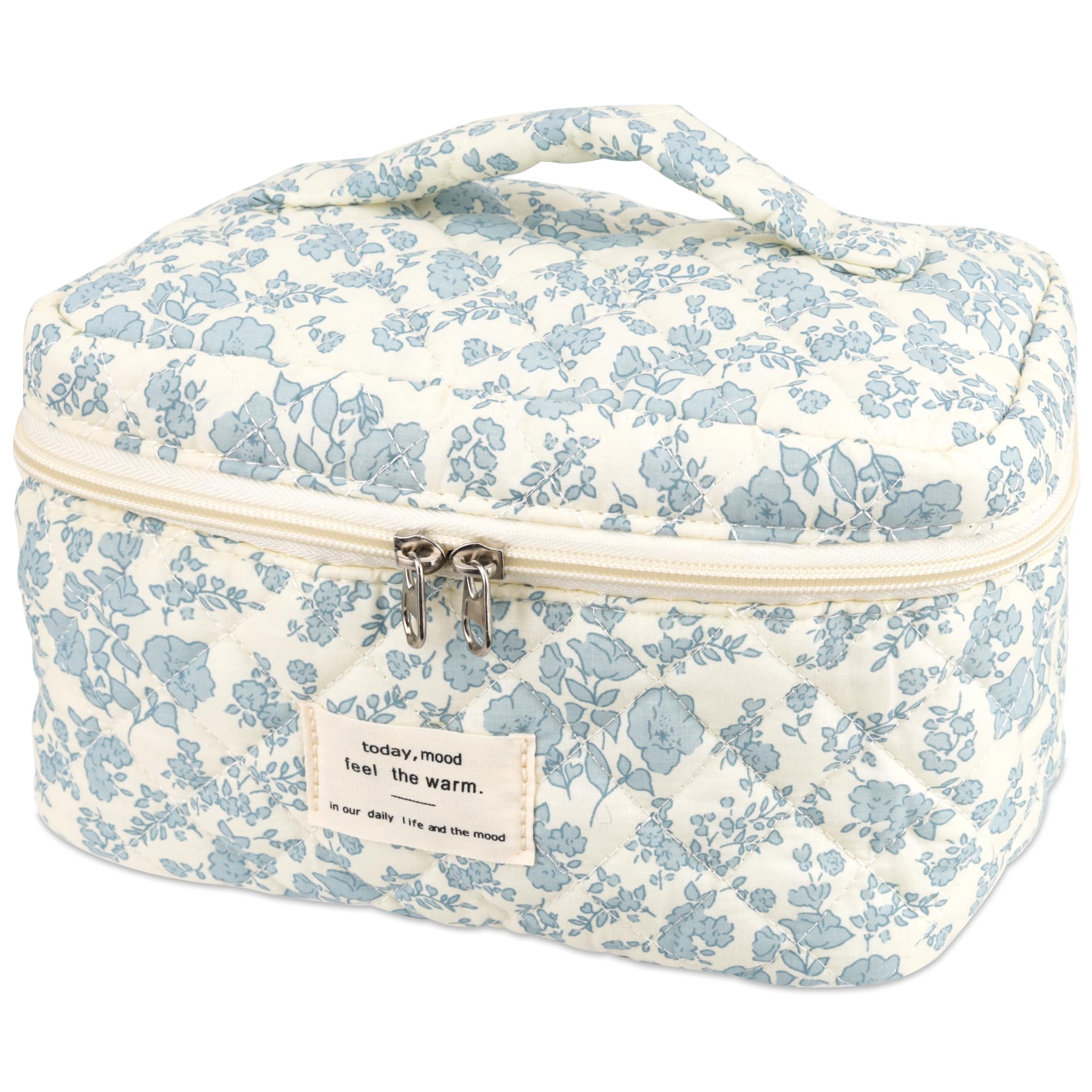 Linpr Large Makeup Bag for Women & Girls, Cute Cosmetic Organiser with Multiple Compartments