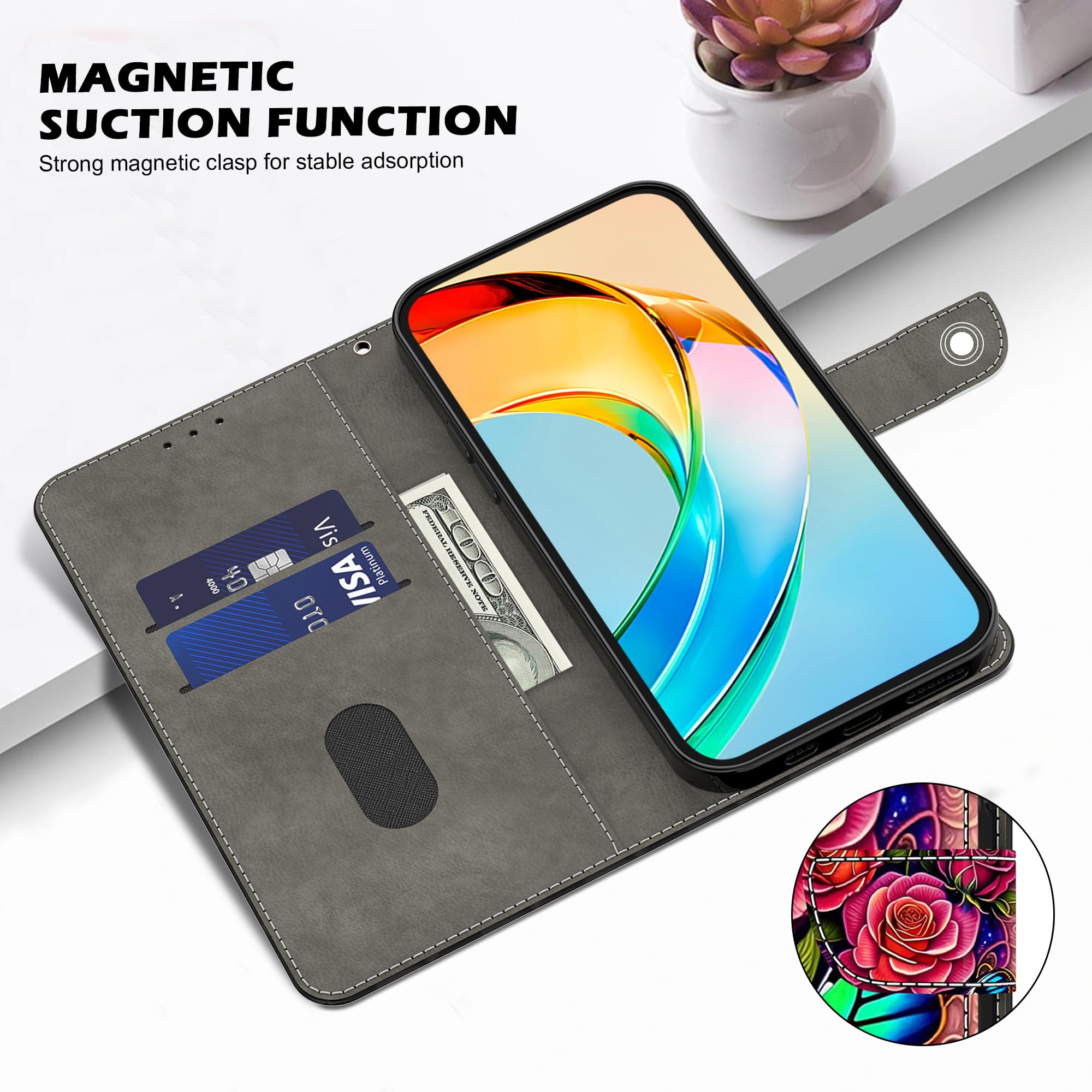 Custodia Portafoglio Per Moto G Stylus 5G 2023 - Design Brillantini E Magnete