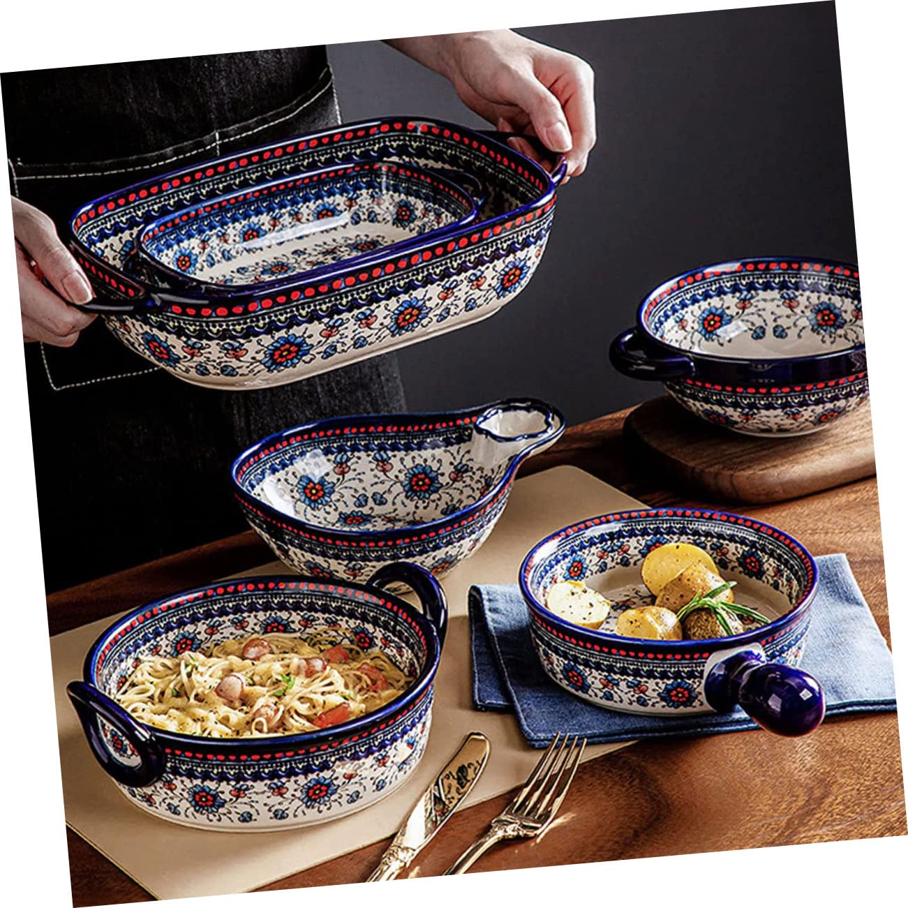 HEMOTON Four Micro- Assiette Colorée Bol De Ramequins Bol De Soupe à L'oignon Bols De Préparation Bols De Soupe à L'oignon De Bébé Bol à Collation Ustensiles De Cuisson Céramique