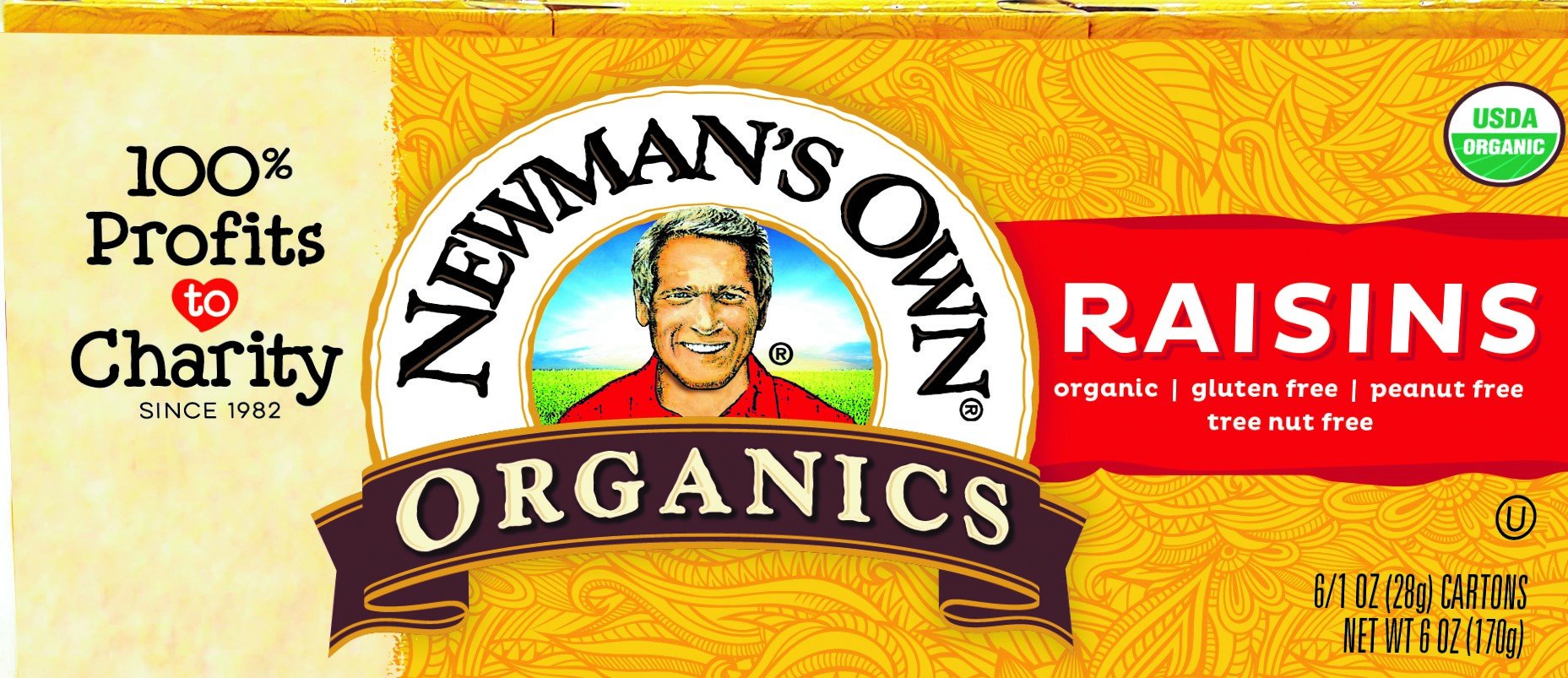 Newman's Own Organics Raisins, 1-Ounce Boxes (Pack of 6)