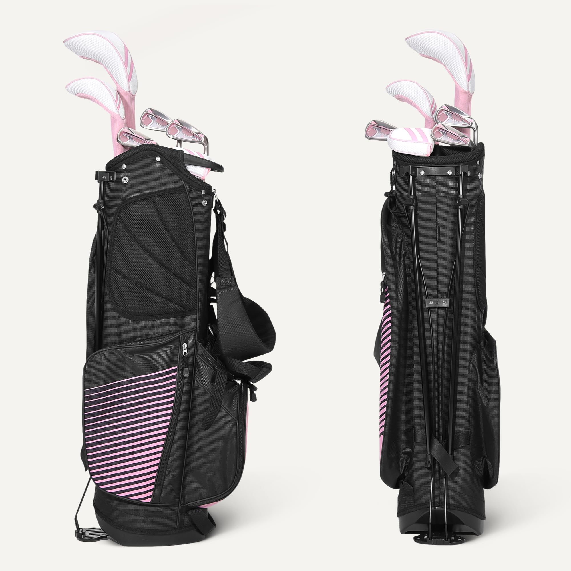 Amazon Basics Golfschlägerset, 6-teilig mit Standtasche, übergroße Schlagfläche, niedriger Schwerpunkt