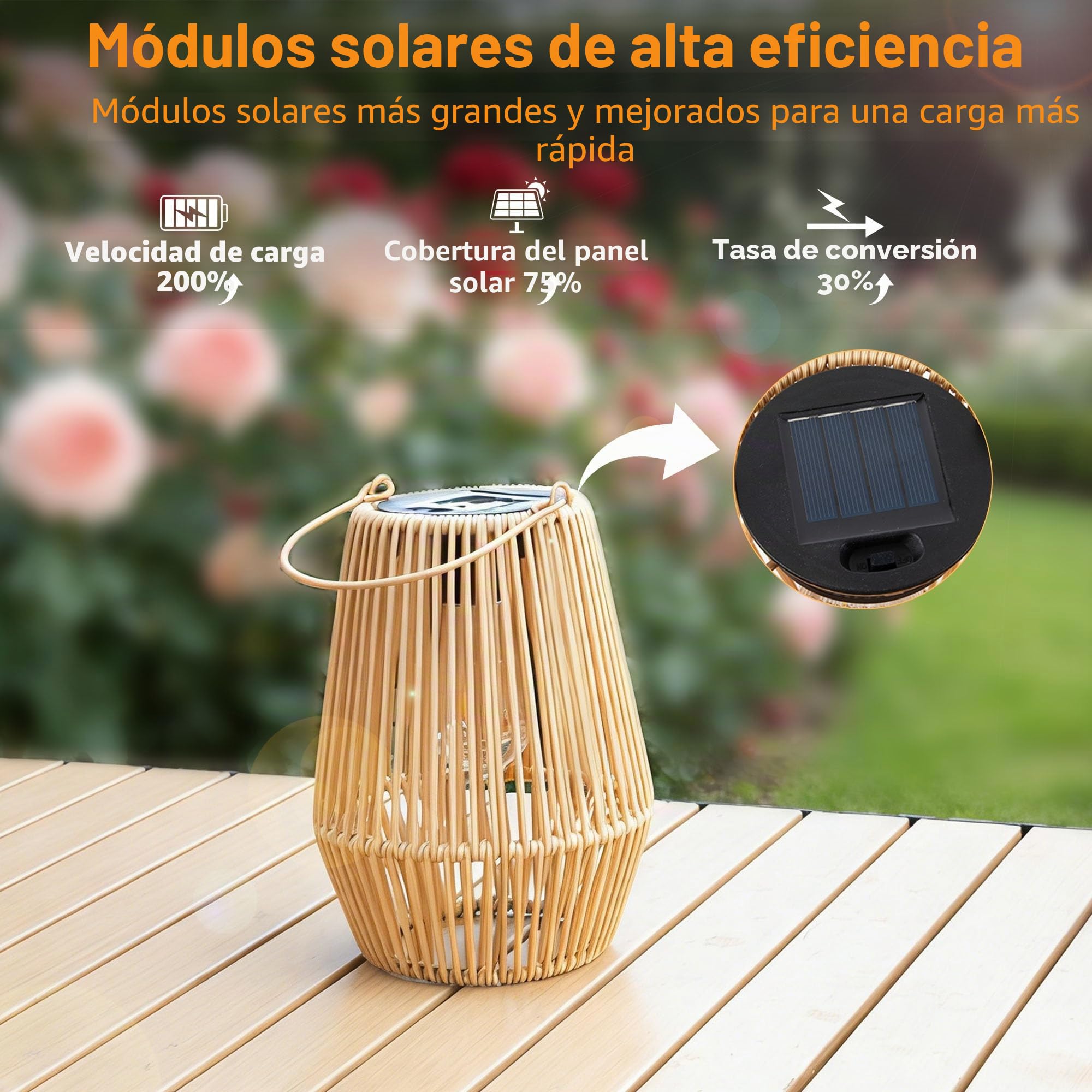 2 farolillos solares para terraza, jardín, patio, balcón, decoración, Navidad
