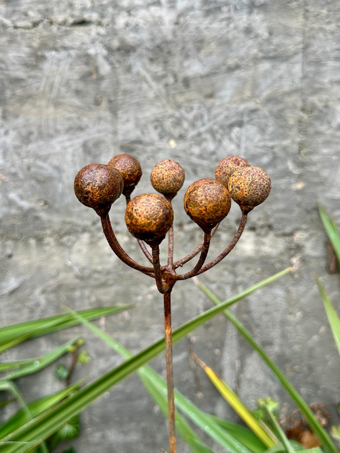 Set of 3 Rustic Metal Exotic Flowers, Garden Decorations, Handmade Sculptures, Rustic Landscaping, Garden Art, Bee and Butterflies Cups