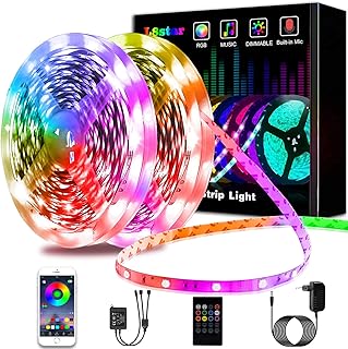 20m Striscia Led, L8star Led Striscia Strisce Luminose con Controller Bluetooth Sincronizza con la Musica Adatto per TV, Camera da letto, Decorazioni per feste e per la casa