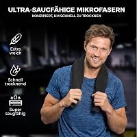 ZENACROSS Mikroszálas Törölköző Hordtáskával - Gyorsan Száradó Kék Fitness Törölköző, 50x30cm, Utazáshoz, Sporthoz 2