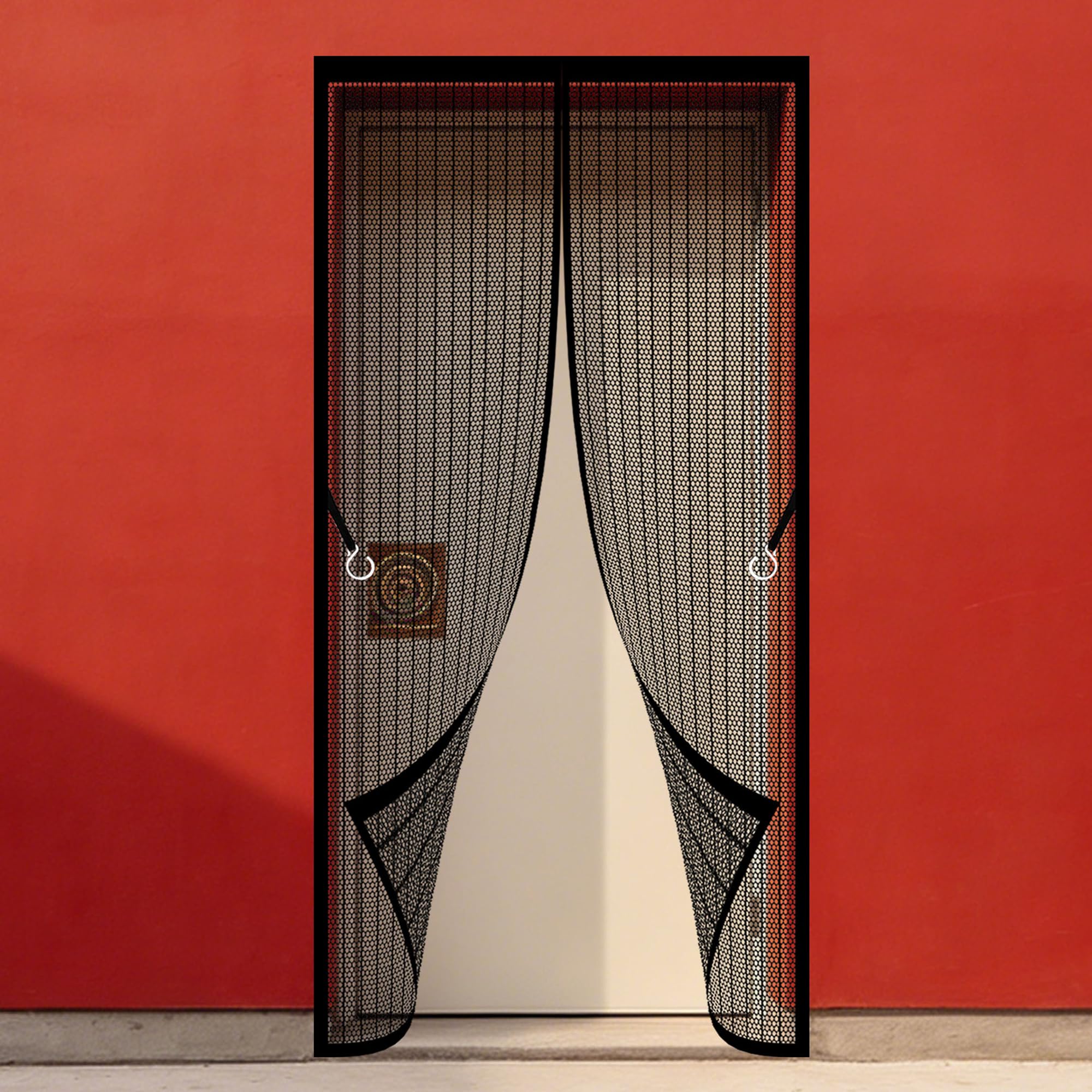 Zhiqxue Black Magnetic Screen Fly Doors 115 X 190 Cm Self Sealing, Hands Free Fly Insect Screen Door Keeps Bugs Out Suitable For Patio Room Balcony Bedroom,