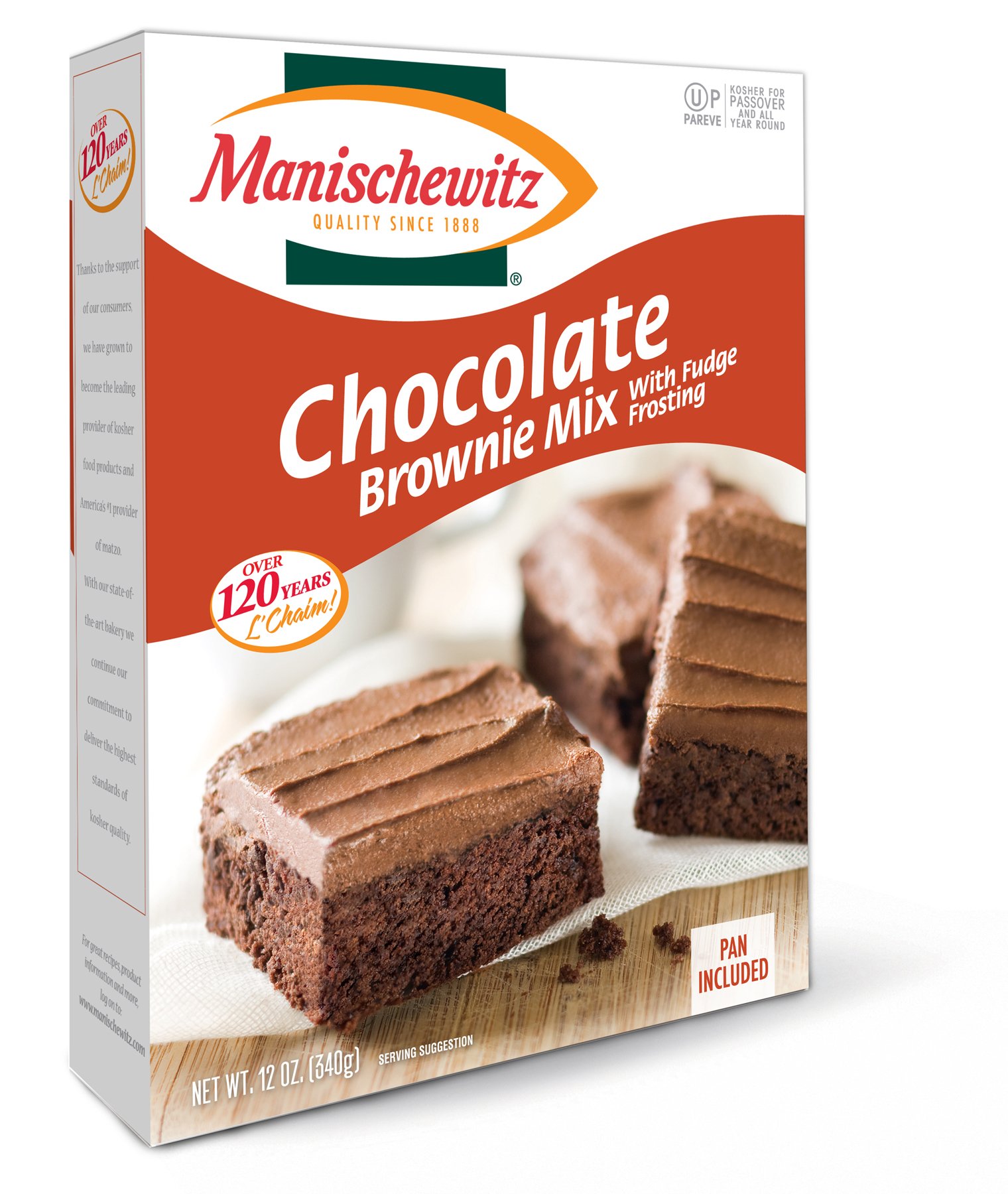 Manischewitz Brownie Cake Mix, 12 Ounce Boxes (Pack of 4)