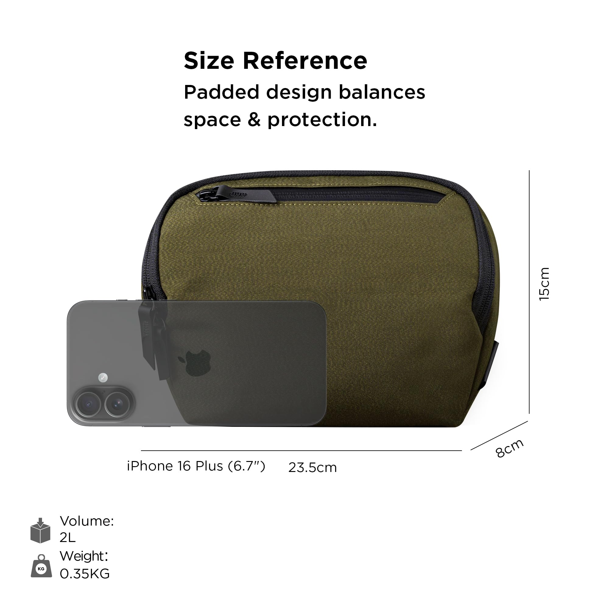 ALPAKA Vertex Pouch Mini 2L – Tech Organizer | Kabeltasche, Elektronik-Organizer, Umhängetasche für Tablets, wetterfestes Axoflux 300D