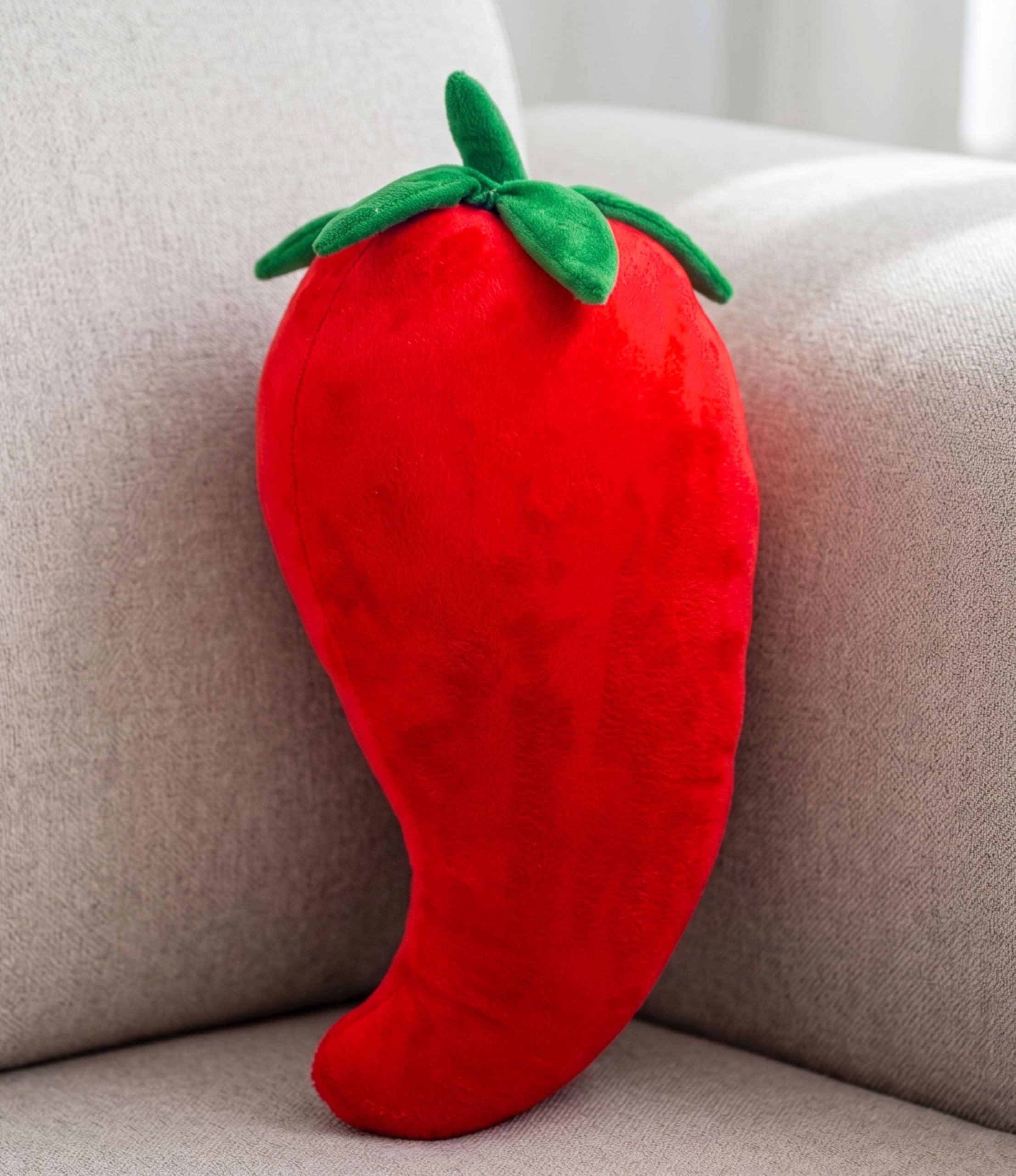 Tickles Red Chilli Soft Stuffed Plush Pillow Cushion for Kids Boys & Girls Birthday Gift Home Decor (Size: 30 cm Color: Red)-image-9