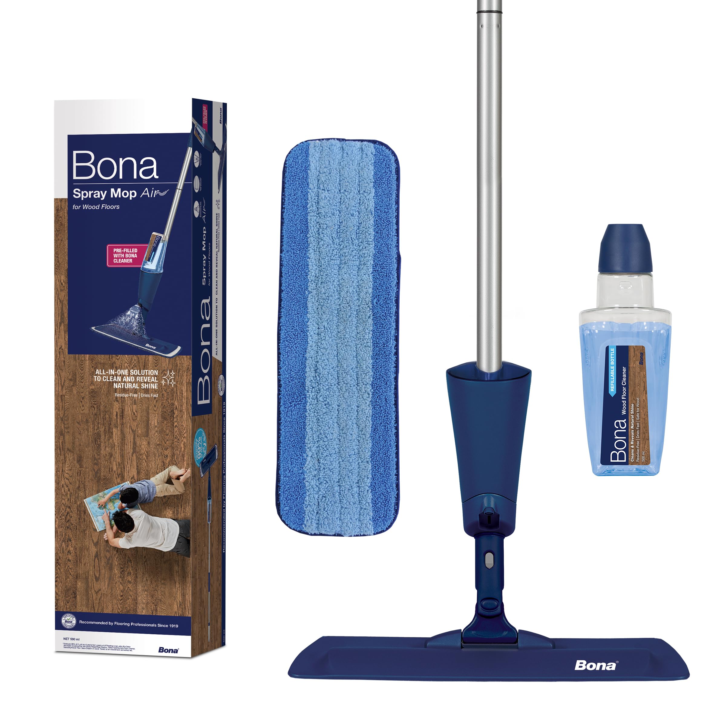 Bona Blue Spray Mop Air Kit For Wood Floors,
