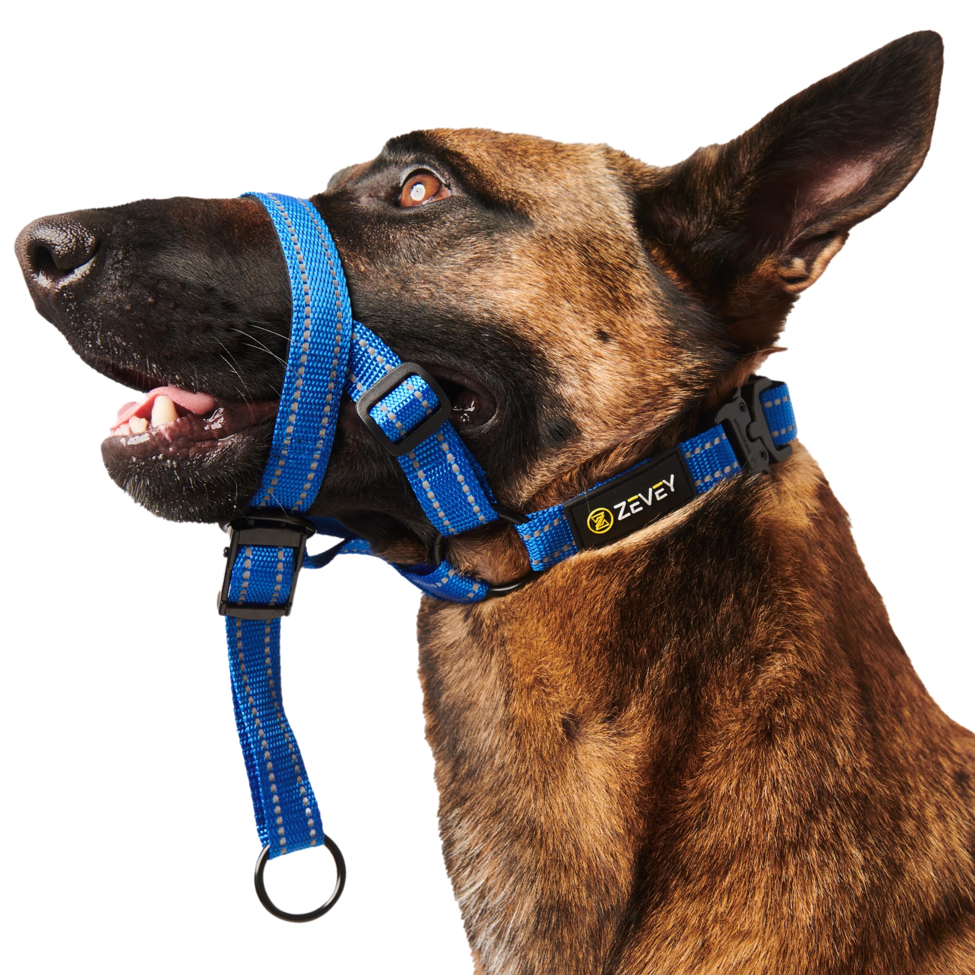 Zevey Dog Headcollar with Safety Strap Stops Heavy Pulling On The Leash Padded Reflective Head Halter for Small Medium Large Dogs Adjustable Head