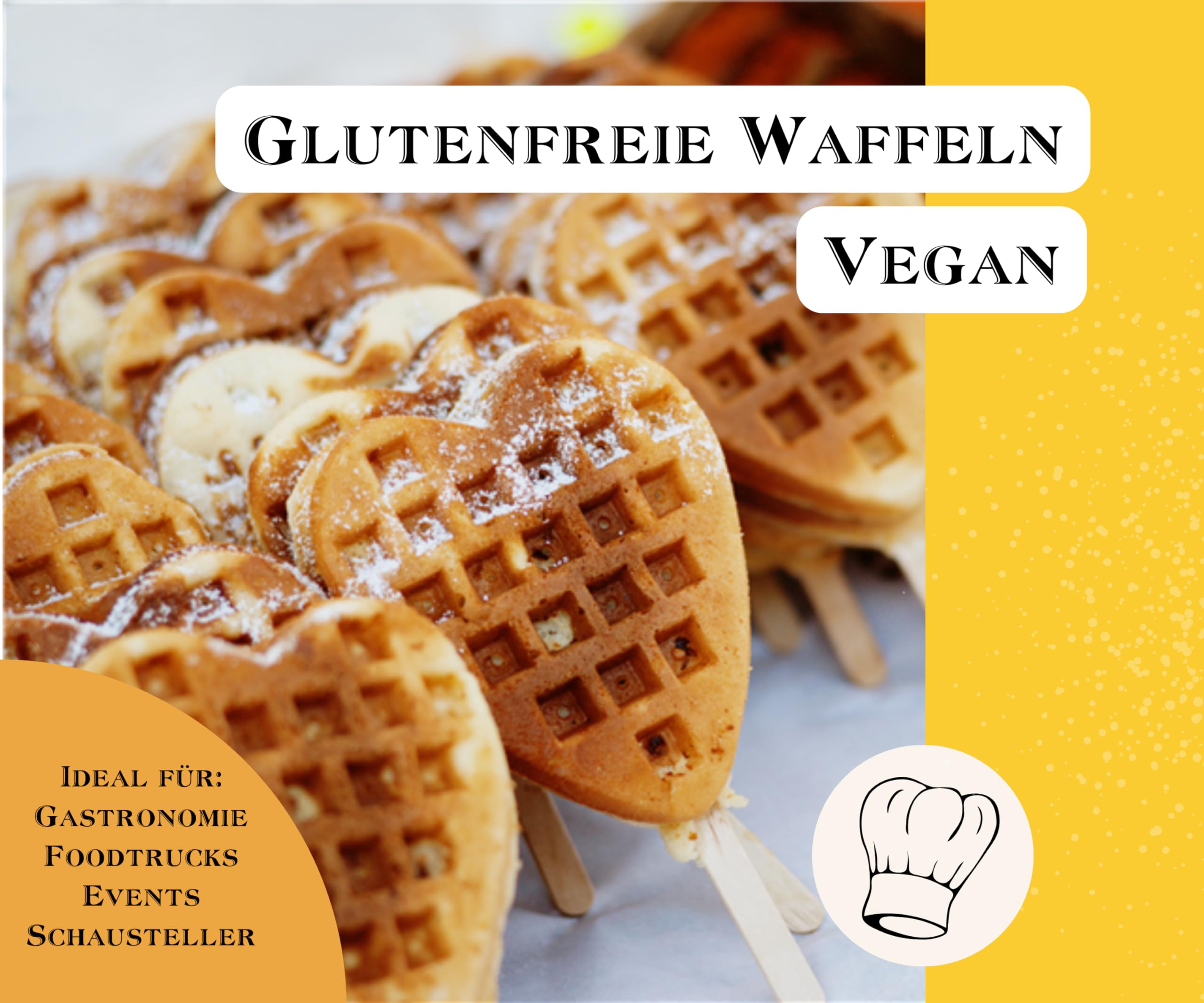 BEST BACK glutenfreier Waffelteig Backmischung 5 kg, 5er Pack (1 kg)