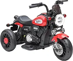 Zippy, Mini Moto Elétrica Infantil Halei Motor 5km Carregador Bivolt Farol LED e Som 80 cm - Vermelho