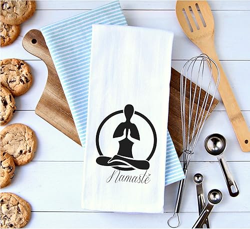 Miniatura 6 de Namaste - Toalla de cocina para cocina, toalla de cocina con frase divertida y humorística de saco de harina, gran regalo de inauguración de la
