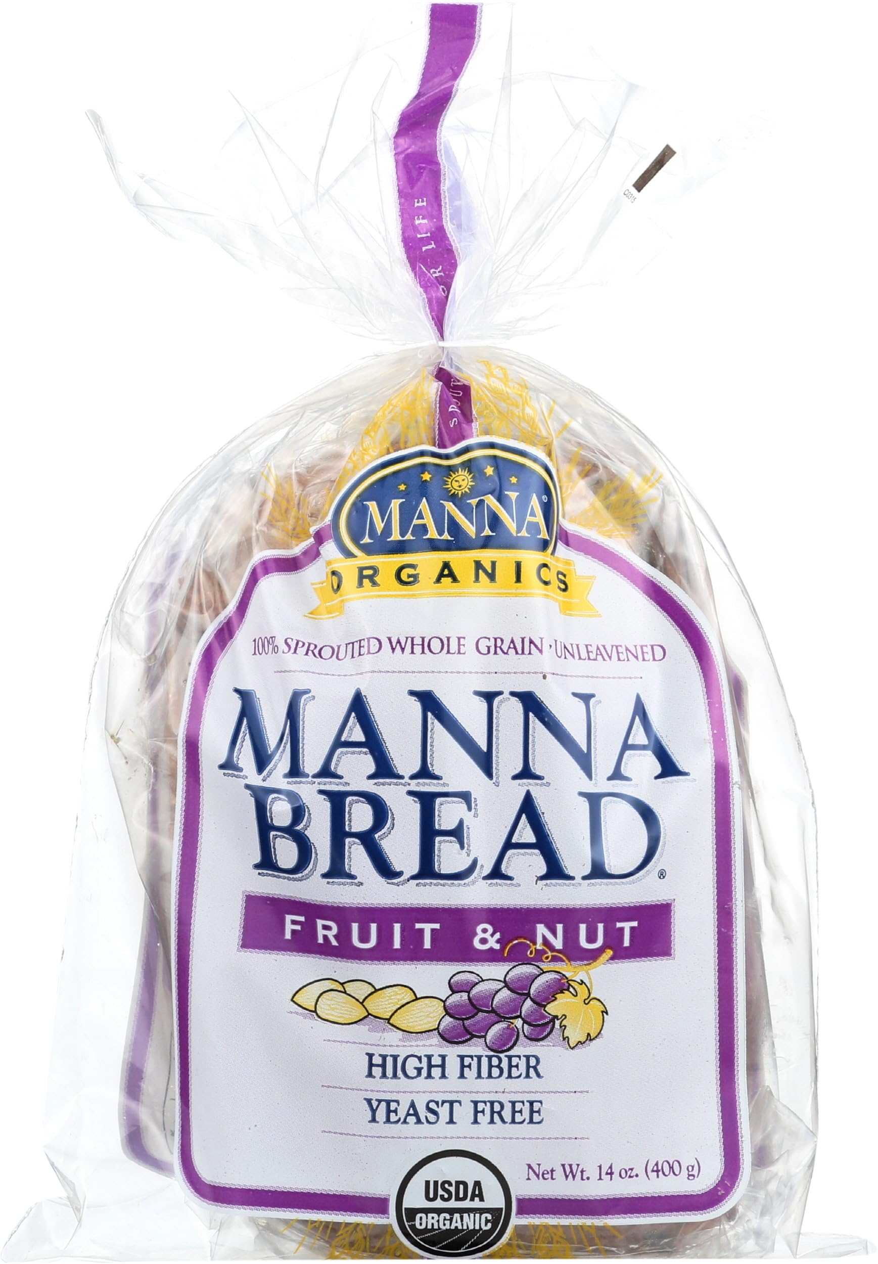 Manna Organics Organic Sprouted Bread, Fruit and Nut, 14 oz (frozen)