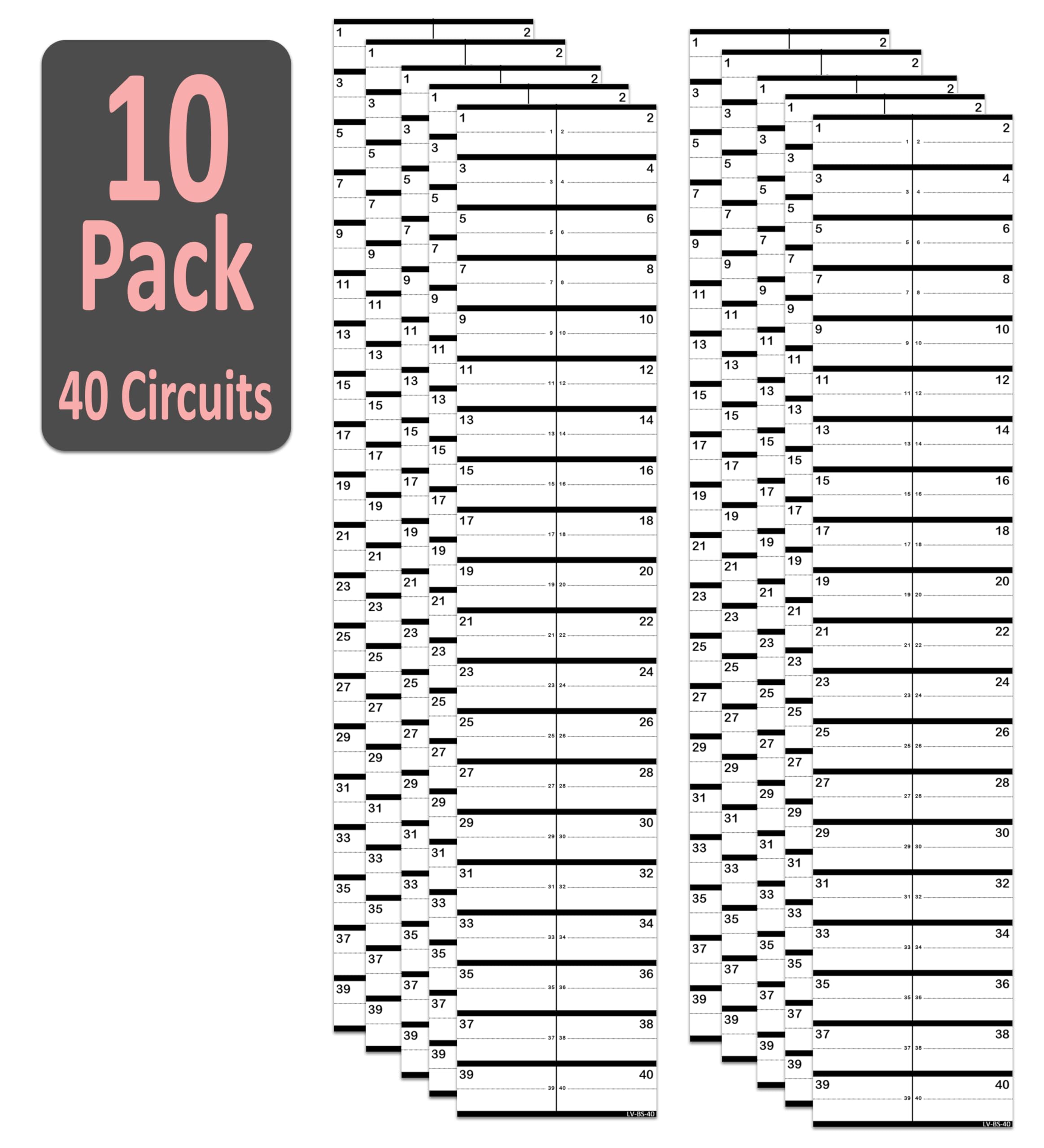 2 Pack 1" Standard Breaker Side 40 Circuits Vinyl Fuse Box Circuit Breaker Panel Directory Labels Stickers Decals for All Electrical Panel/Load Centers Waterproof — Amazon image 10