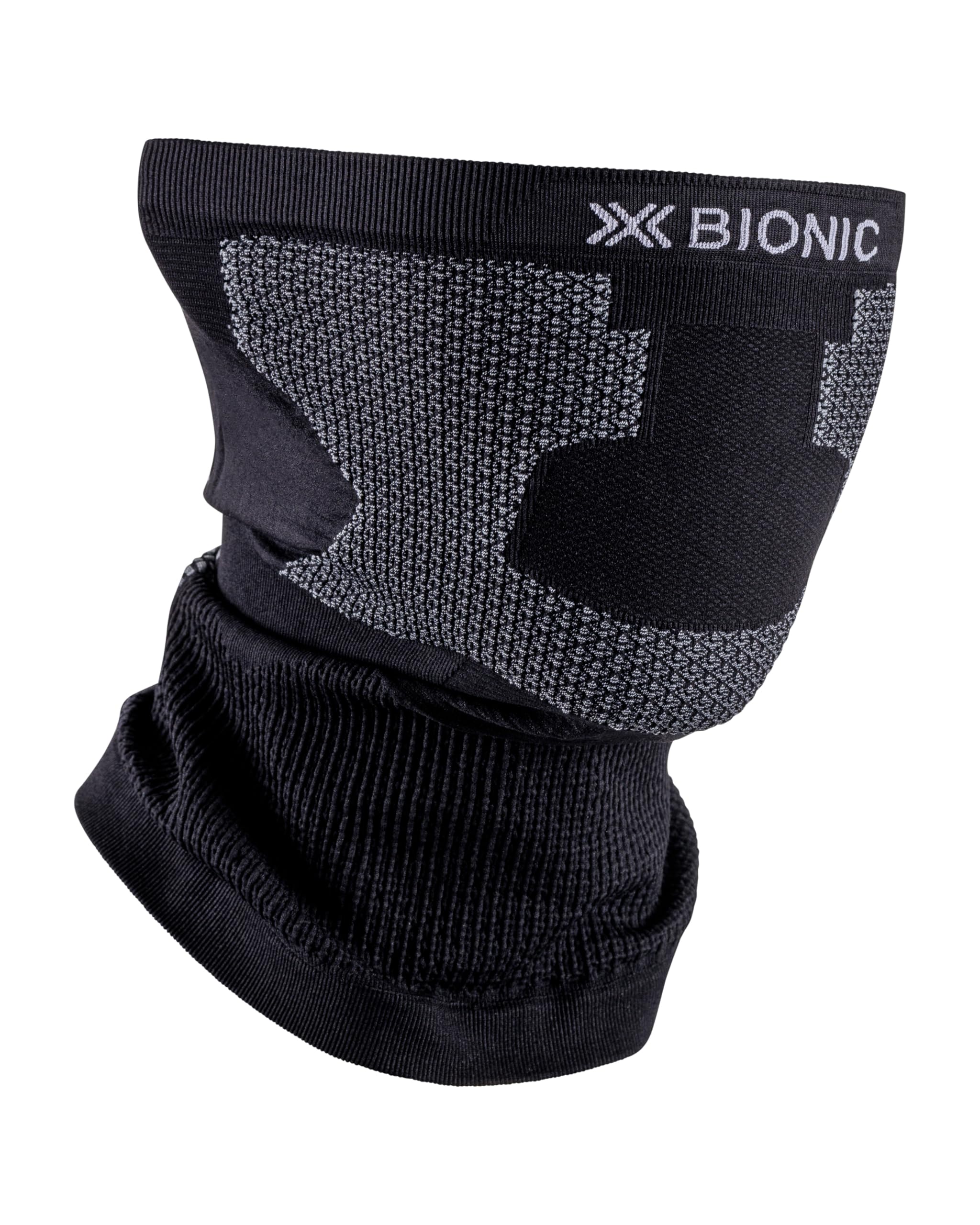 X-Bionic Unisex Neckwarmer für den Wintersport - Erweiterte Temperaturregulierung und Feuchtigkeitsmanagement, ideal für Skifahren und Snowboarden - Schwarz/Grau, L/XL