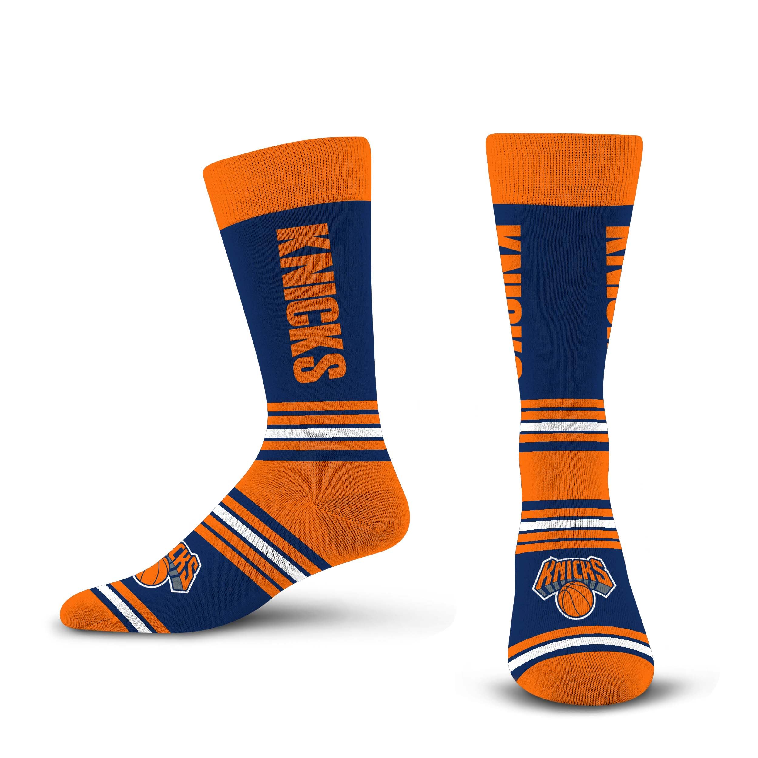 For Bare Feet NBA NEW YORK KNICKS Go Team Dress Sock Team Color OSFM
