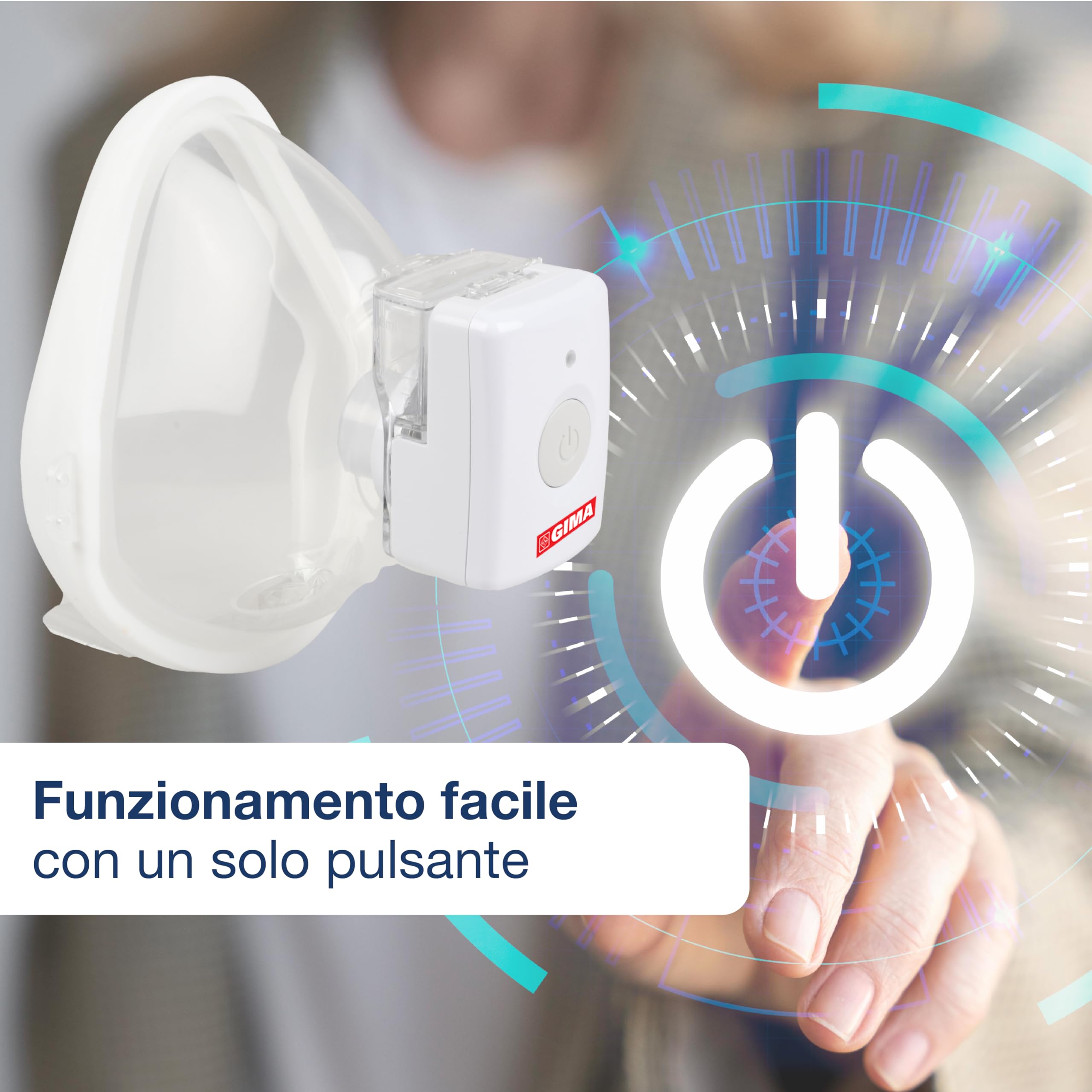 GIMA - Aerosol Mesh a ultrasuoni tascabile e indossabile, 28065
