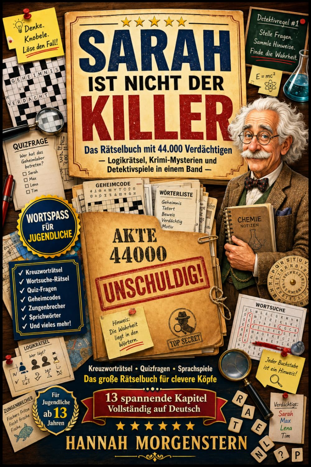 Sarah ist nicht der Killer: Das Rätselbuch mit 44.000 Verdächtigen — Logikrätsel, Krimi-Mysterien und Detektivspiele in einem Band.