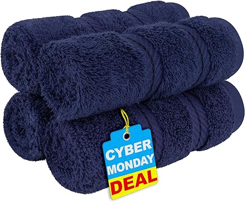 Miniatura 596 de American Soft Linen - Juego de 4 toallas de baño, 100% de algodón turco de 27 x 54 pulgadas, toallas de baño extragrandes, toallas para ducha