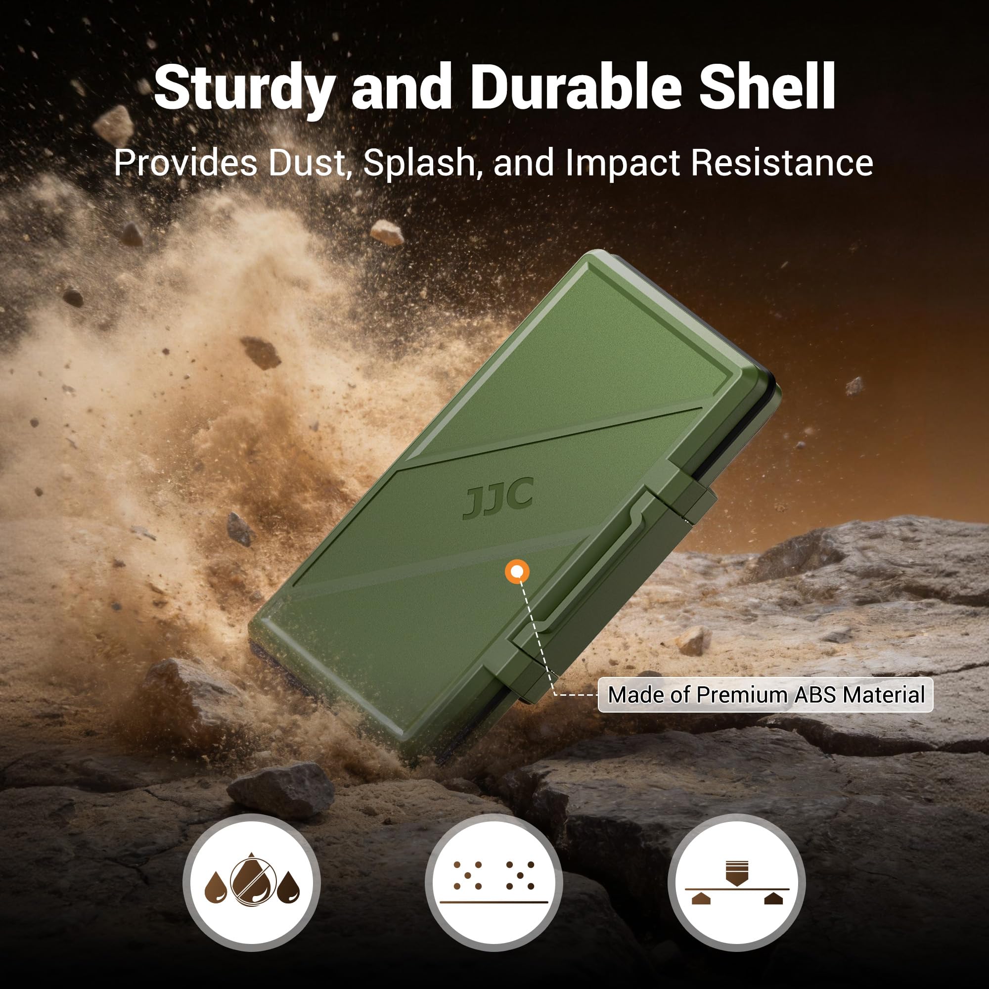 JJC Custodia per schede di memoria a 36 scomparti, impermeabile, anti-shock, per 24 schede micro SD, SDXC, SDHC, TF e 12 schede SD, SDXC, SDHC