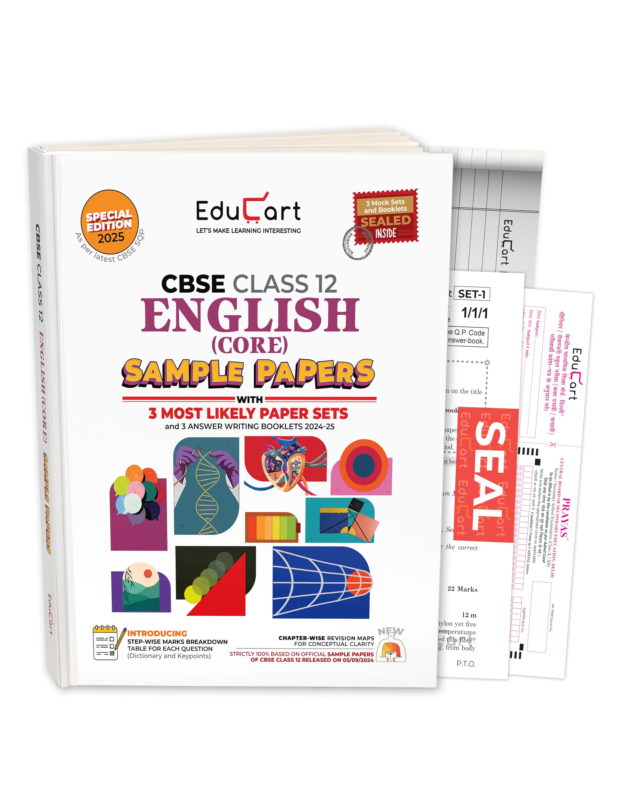 Educart CBSE Sample Question Papers Class 12 English Core Book (For 2025 Exam) Paperback – 4 September 2024