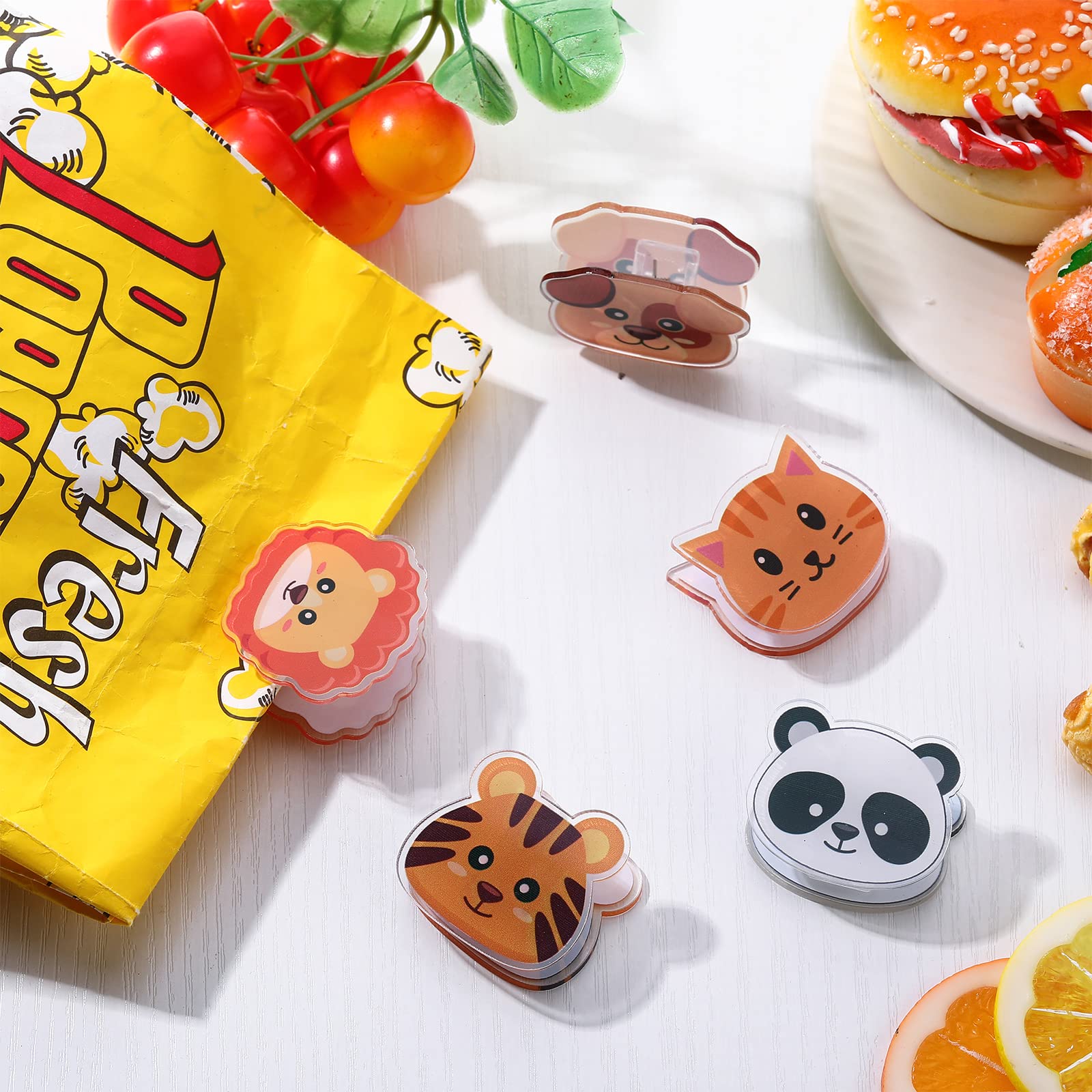 9 Clips De Sellado Con Forma De Animales - Divertidos Y Prácticos Para Cerrar Bolsas De Comida, Papeles O Como Decoración
