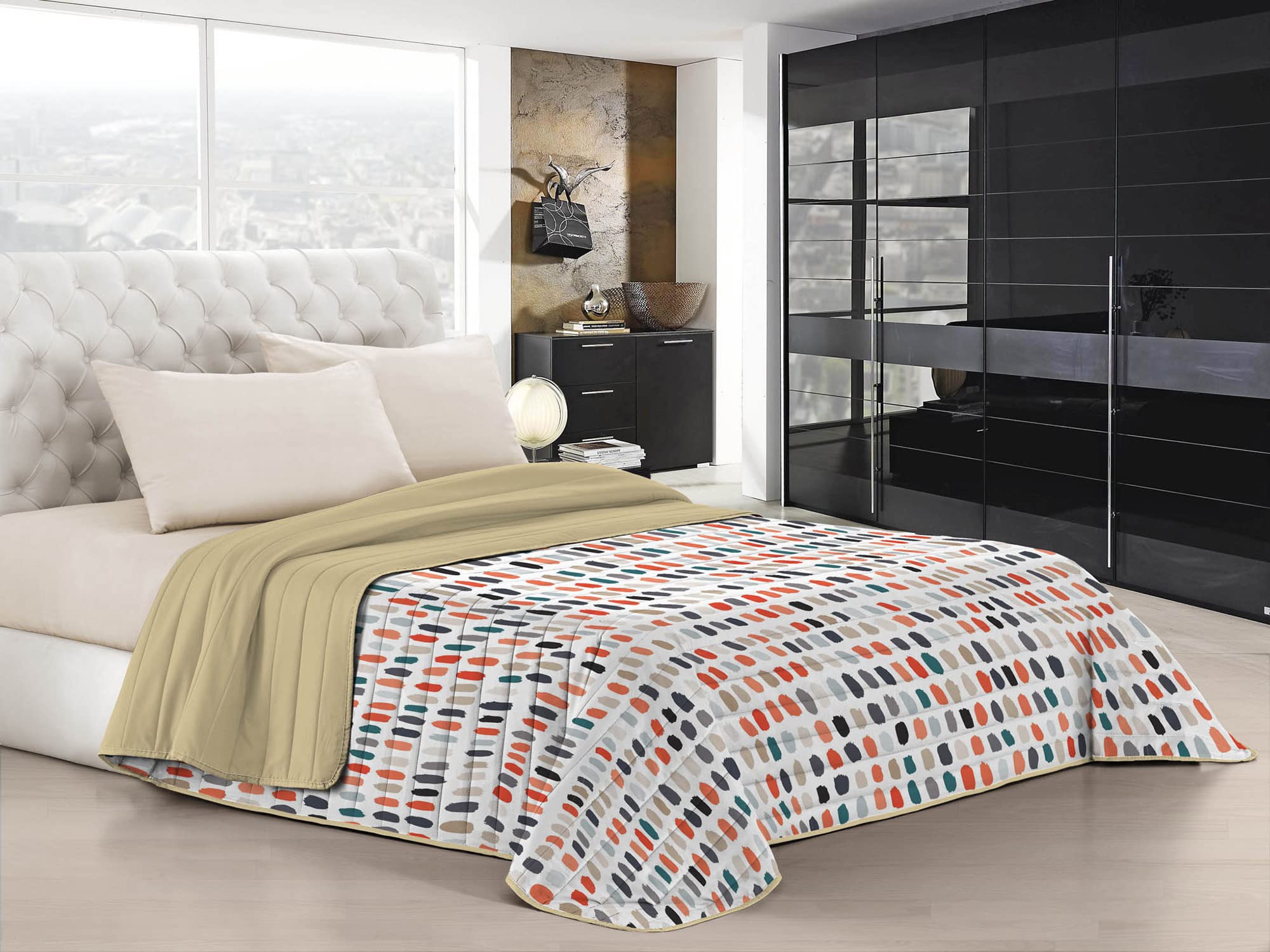 Italian Bed Linen “ Fantasy” Summer Quilt, Sketch, 220x270 cm