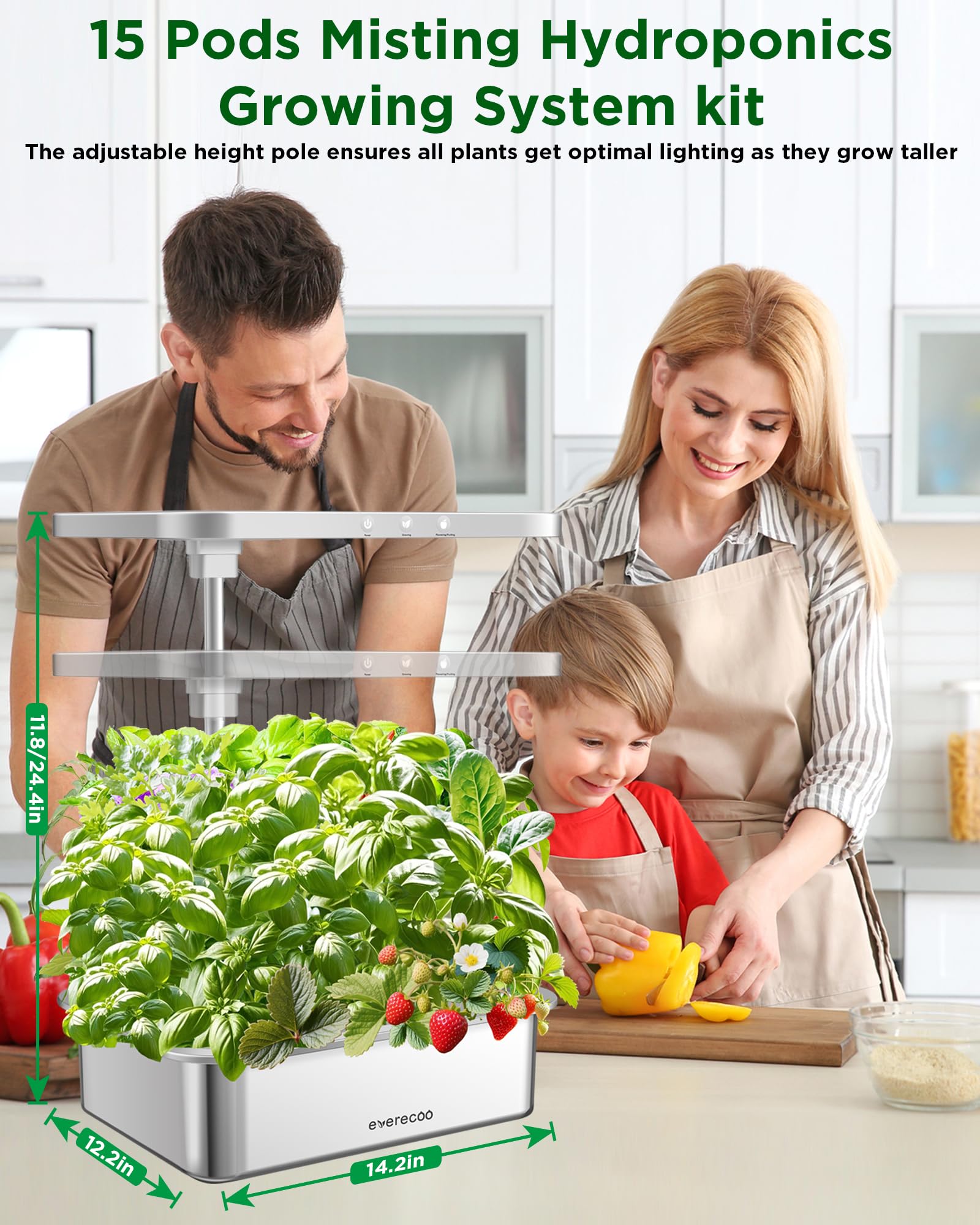 Kit sistema di coltivazione idroponica, Smart in Door Gardening nero