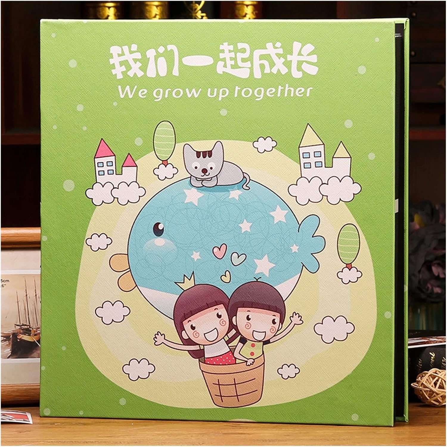 Plastic Photo Can Be Placed in Leather Photo Album Photo Album Album Book Commemorative Interstitial Large-Capacity Family 8 Inches 1000 Photos Large Capacity Cover Photo Album (10 8 Inch)