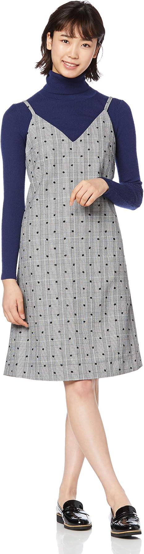 Amazon Co Jp ダズリン ワンピース フロッキーフラワーキャミジャンスカ レディース グレー 日本 F Free サイズ 服 ファッション小物