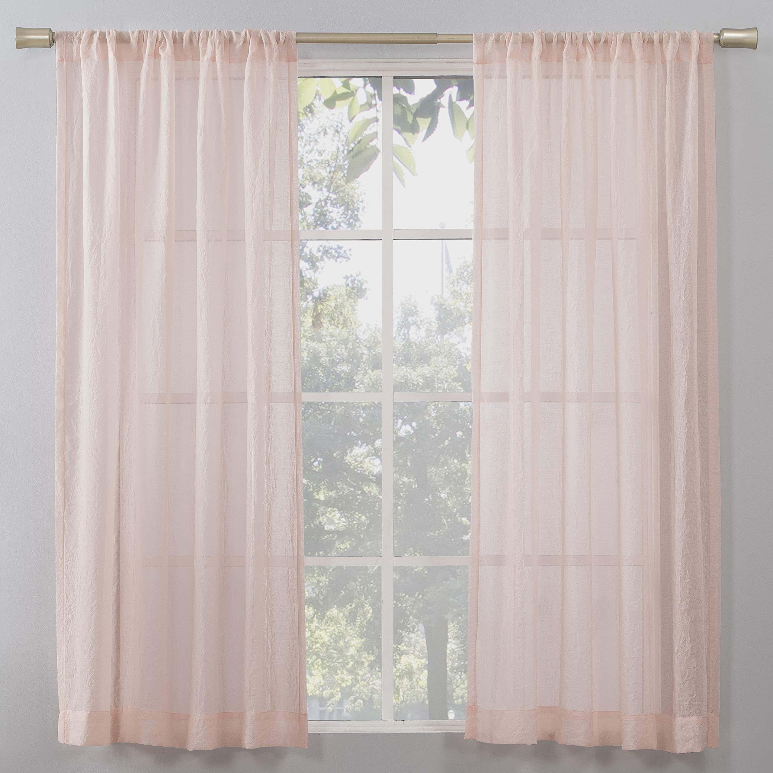 Pale Pink Sheer Curtains Curtains & Drapes
