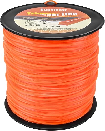 155 Trimmer Line Heavy Duty Square, 155 Weed Eater String, String Trimmer Line .155, Commercial Weed Trimmer String 155, Nylon Weed Wacker String .155Inch-478Ft-5Lb Fits Most String Trimmer(Square)