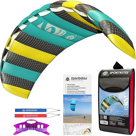 HQ Symphony Beach III 2.2 Stunt Kite, Aqua