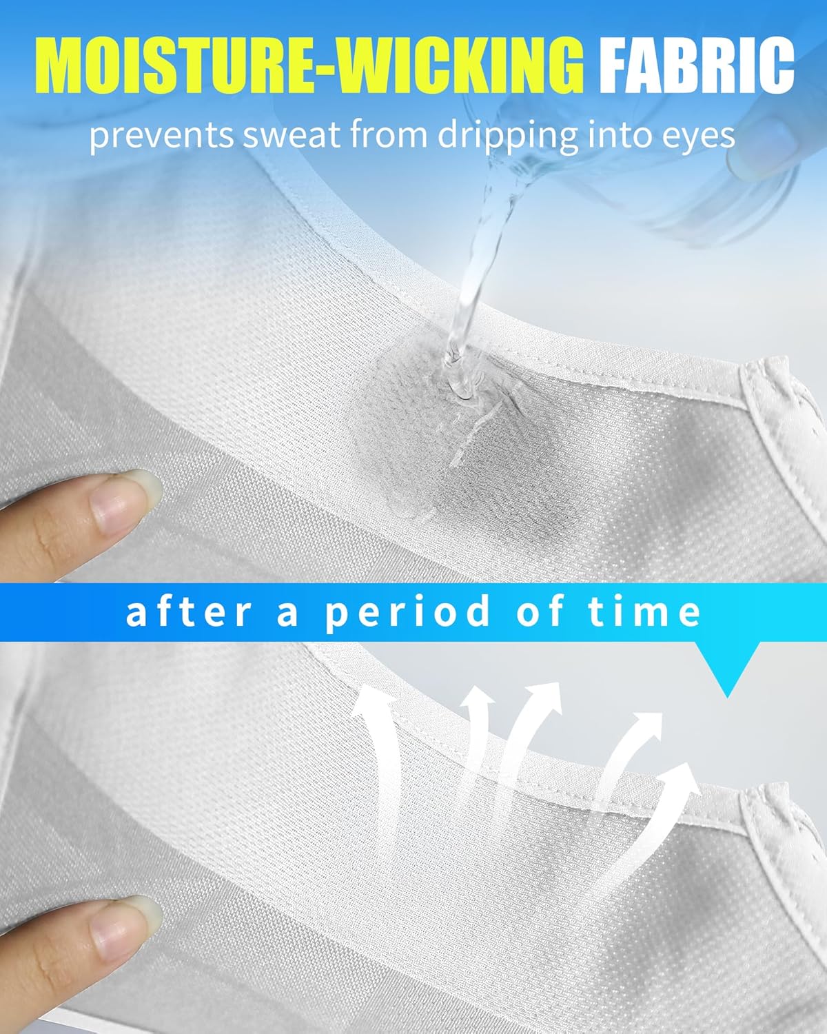 Sports Sun Visor for Men & Women Breathable Mesh, Stretchy Foldable Cooling Visor Hat for Running, Golf, Tennis, Hiking