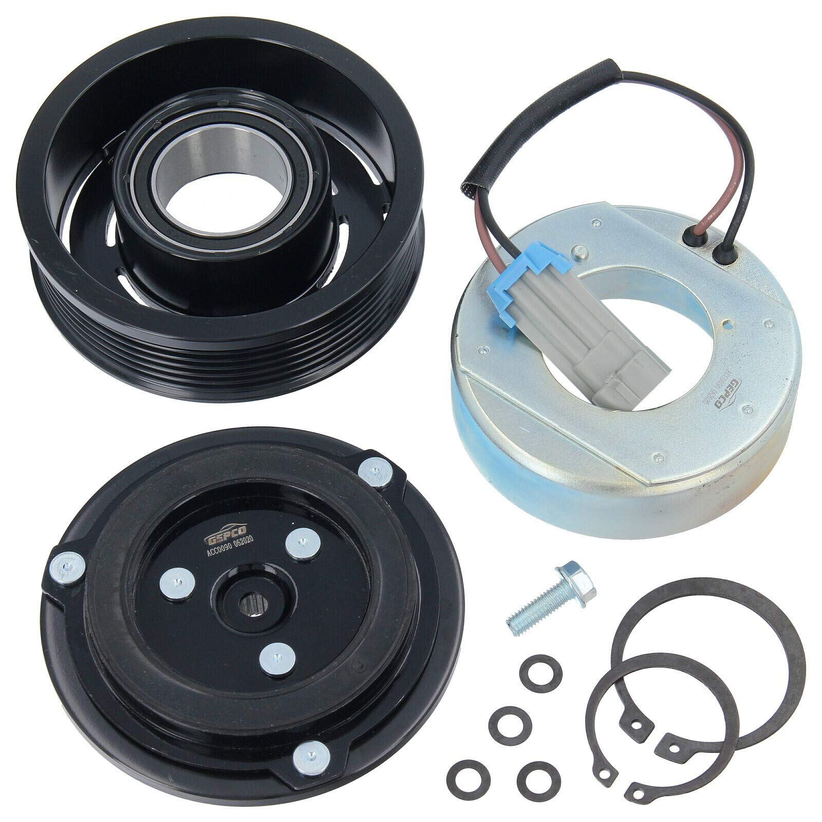 GEPCO Klimakompressor Magnetkupplung kompatibel mit Opel Astra H L48 L35 L67 Zafira B A05 1.9 CDTI