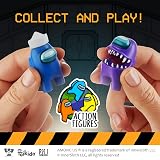 P.M.I. Figuras de tripulación de Among Us | 5 coleccionables en 1 paquete | Mercancía incluye The Peeled and The Clogged | 1 impostor oculto | Mini juguetes con 3 sombreros | Juguetes para niños
