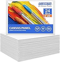 Vista 15 de FIXSMITH Tableros de lienzo para pintar de 9 x 12 pulgadas, paquete de 14 lienzos de pintura de gran valor, paneles de lienzo blanco en blanco, 100%