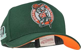 Mitchell & Ness Gorra NBA Green Orange | Pro Crown Fit | con cierre Snapback ajustable