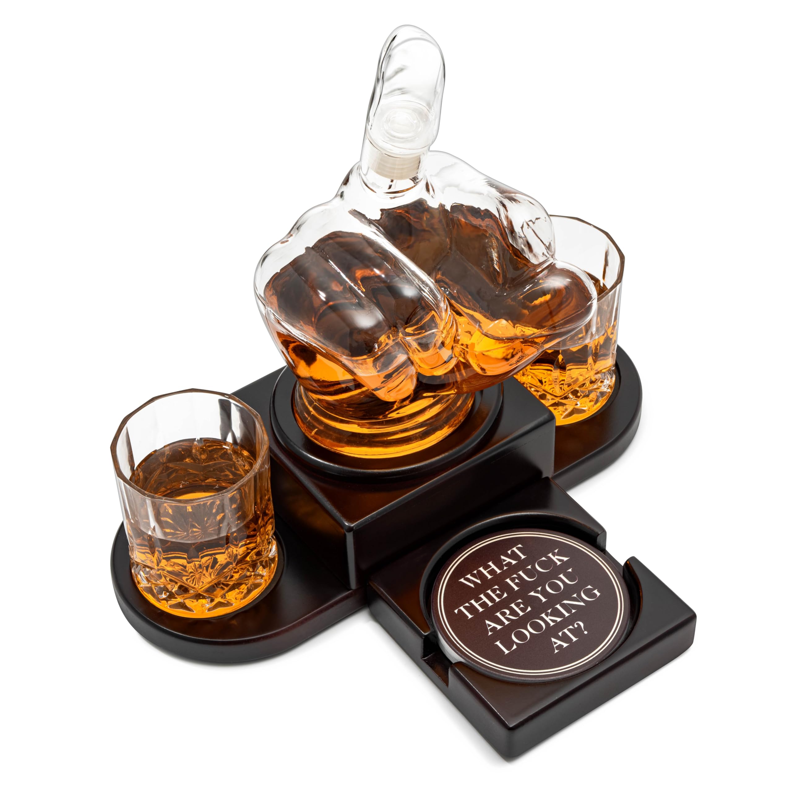 Carafe à décanter pour doigt d'honneur - Cadeau amusant - Pour whisky ou vin