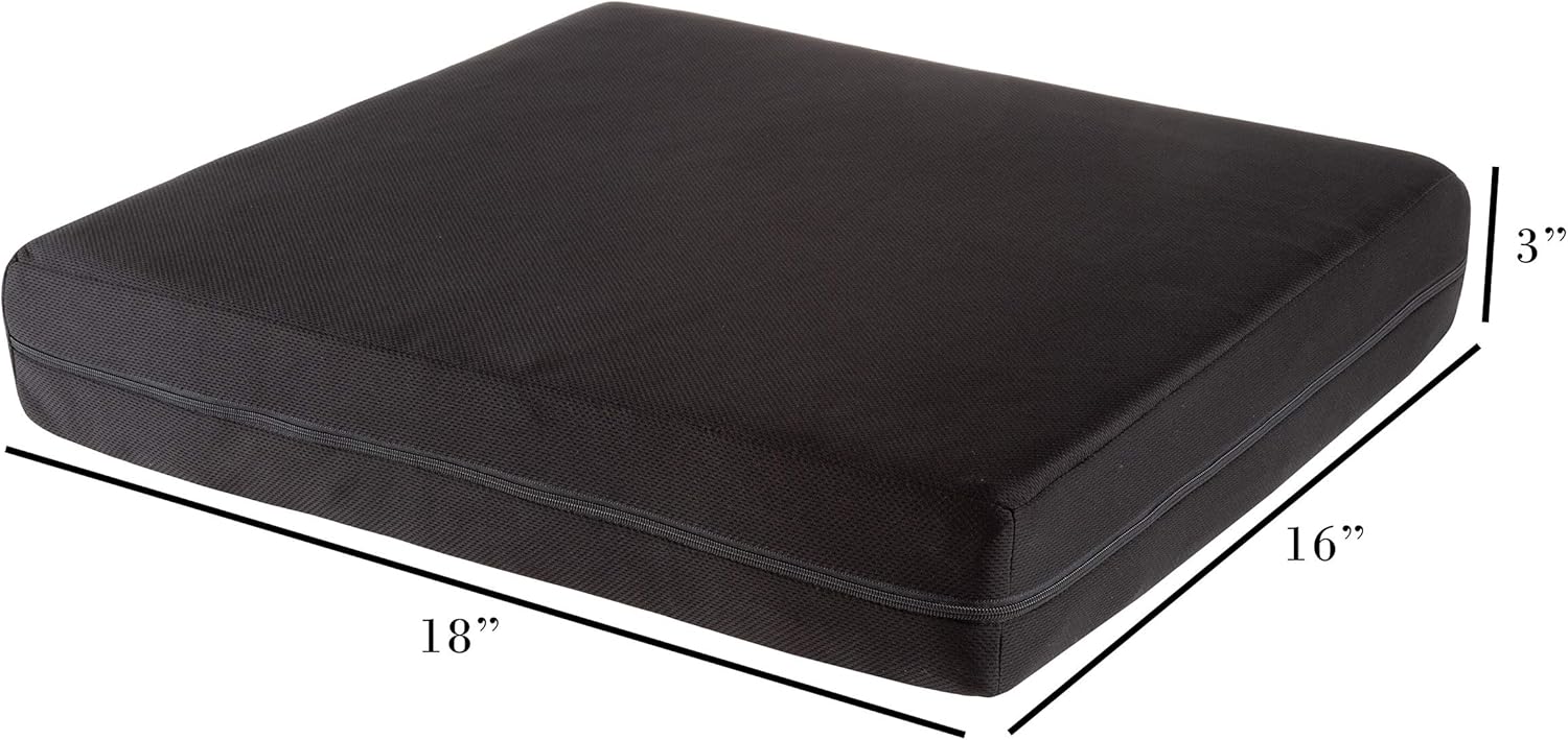 Bluestone Seat Cushion-3” Memory Foam and Gel Layers-Removable, 2", Black : Everything Else