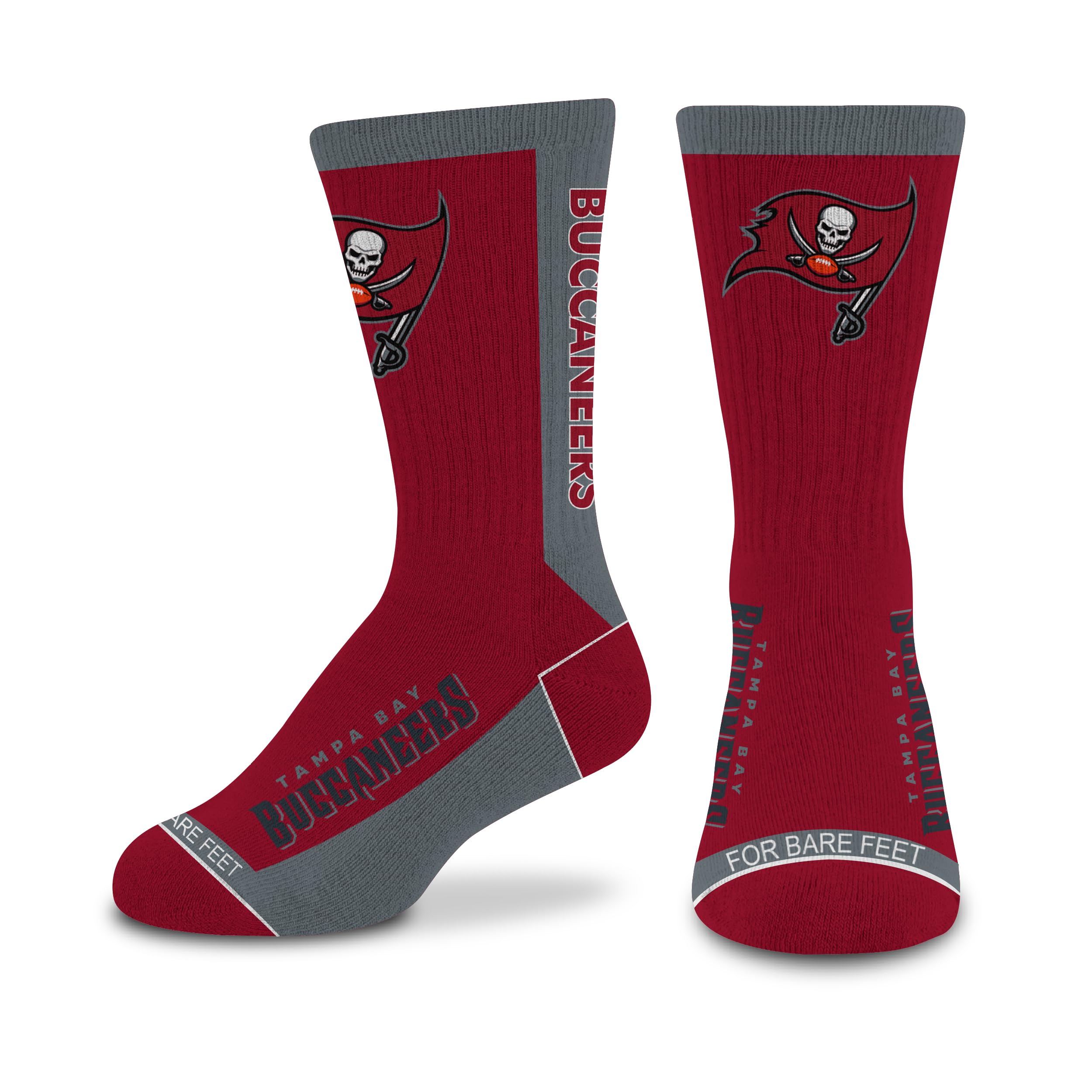 For Bare Feet NFL Unisex Kids Nfl Mvp Crew Sock Youth
