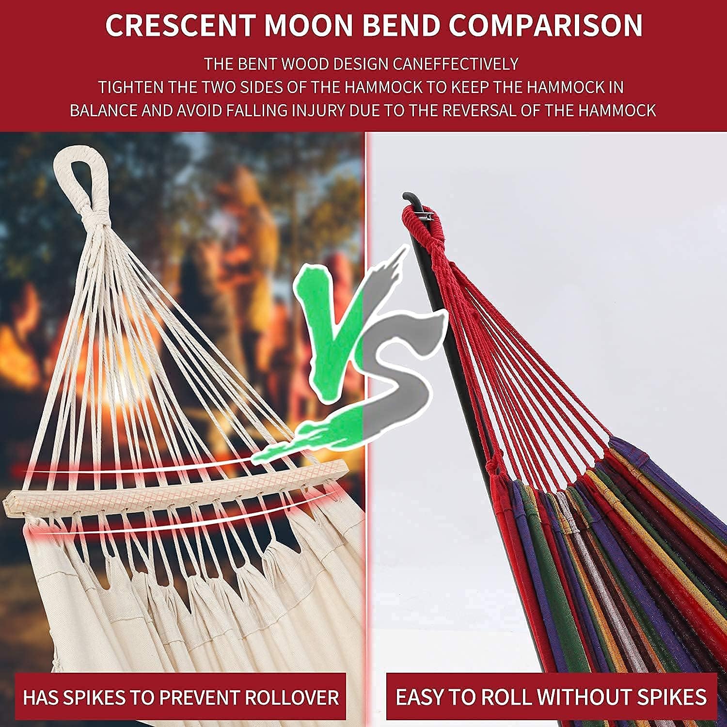 Leize Hammock Hanging Swing Double Boho Brazilian Macrame Fringe Max 500 lbs for Indoor Outdoor Patio Yard Garden : Patio, Lawn & Garden