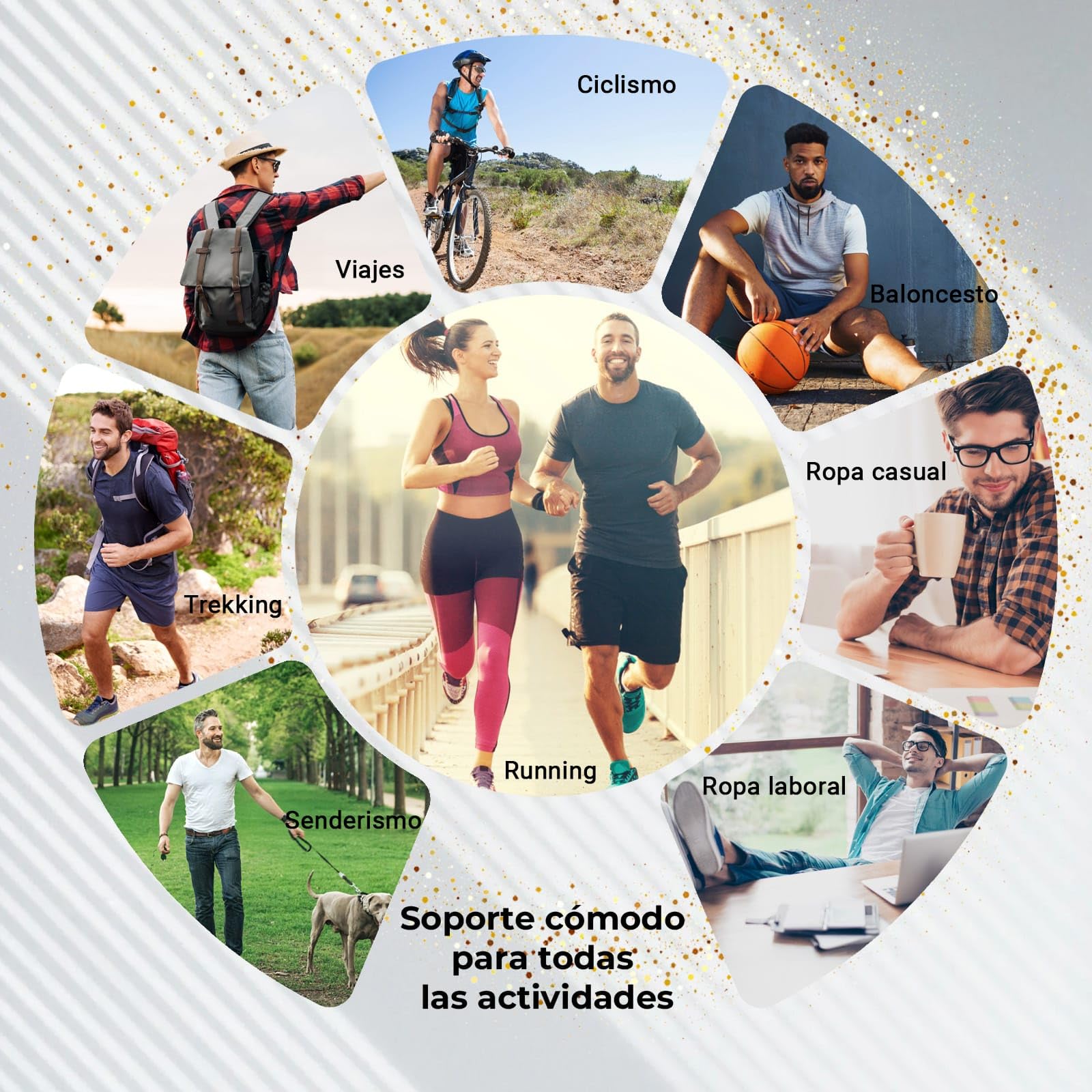 Calcetines 5 Dedos Hombre 4 Pares 39–45 – Calcetines con Dedos Separados de Algodón Transpirables, Antideslizantes, Antiampollas y de Secado Rápido para Running, Gimnasio y Uso Diario
