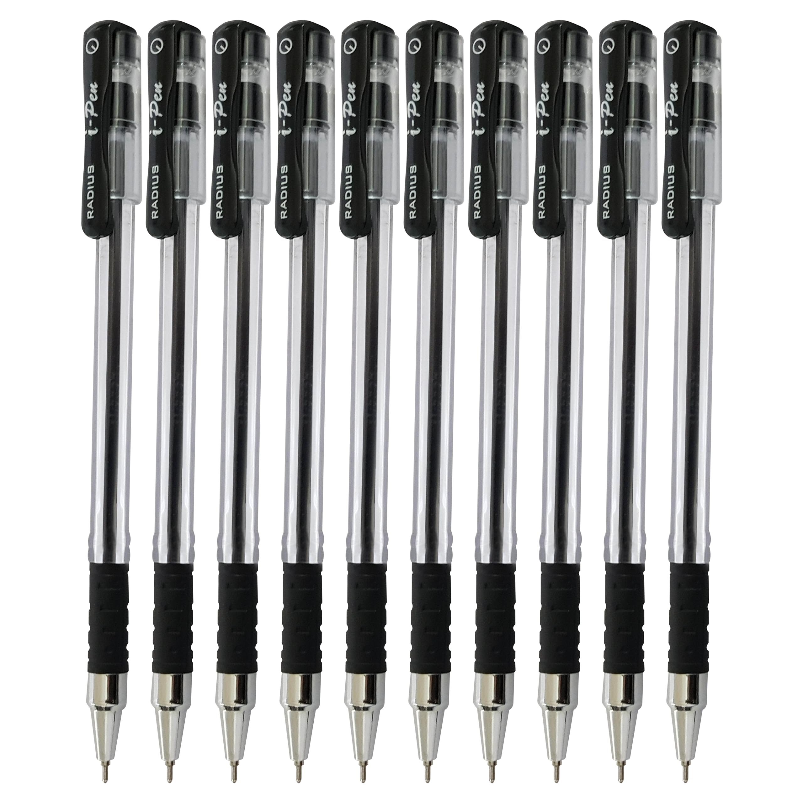 Ballpoint Pens, 0.7mm Fine Point, BLACK, Pack of 50, RADiPe Smooth Ball Pens, Perfect for School Office Home Everyday Pens, iVAIDEX Black Ball Pen