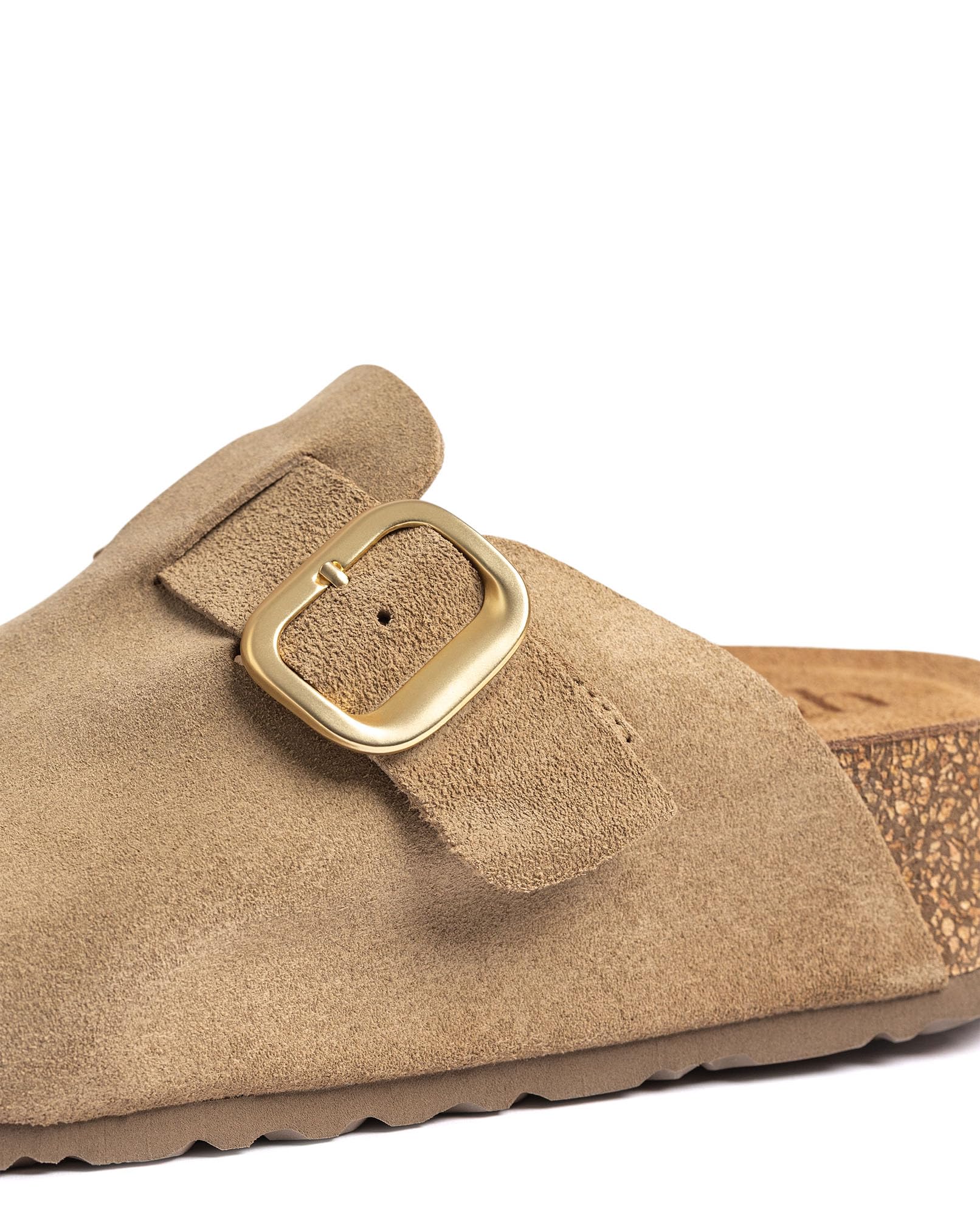 Yokono Zueco Plataforma WIWI-264 MARRÓN Claro | Zapatos Mujer Primavera-Verano | Piel Vacuna Serraje | 4 CM