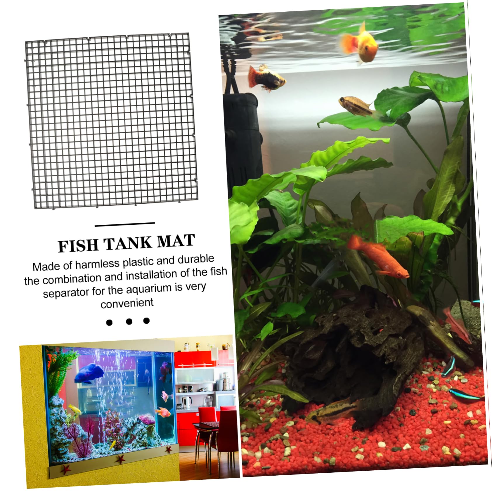 Filtro De Fondo Acuario Placas Divisorias 18pcs Tableros Aislamiento Soportes Separadores