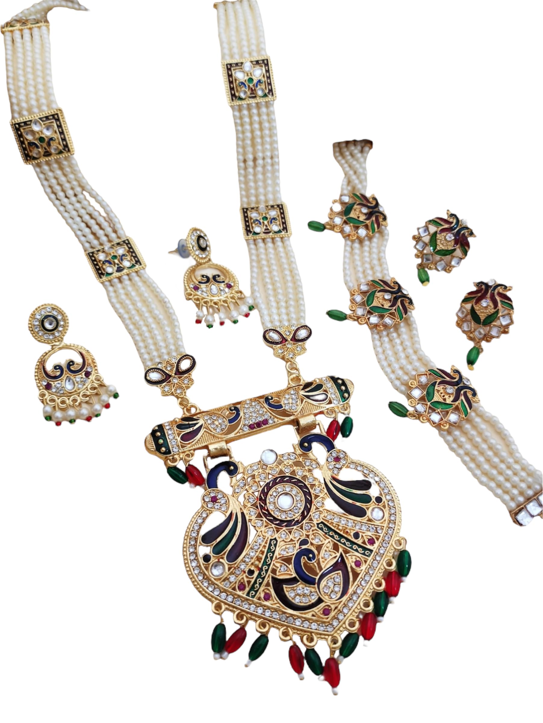Royal Antique Bridal Rajwadi Long Rani Haar With Choker Combo Set With Matching Earrings Of Each. Jewelry Set for Women, Indian Bridal Necklace, Earrings, (B0D9YPF1DQ) Amazon Price History, Amazon Price Tracker