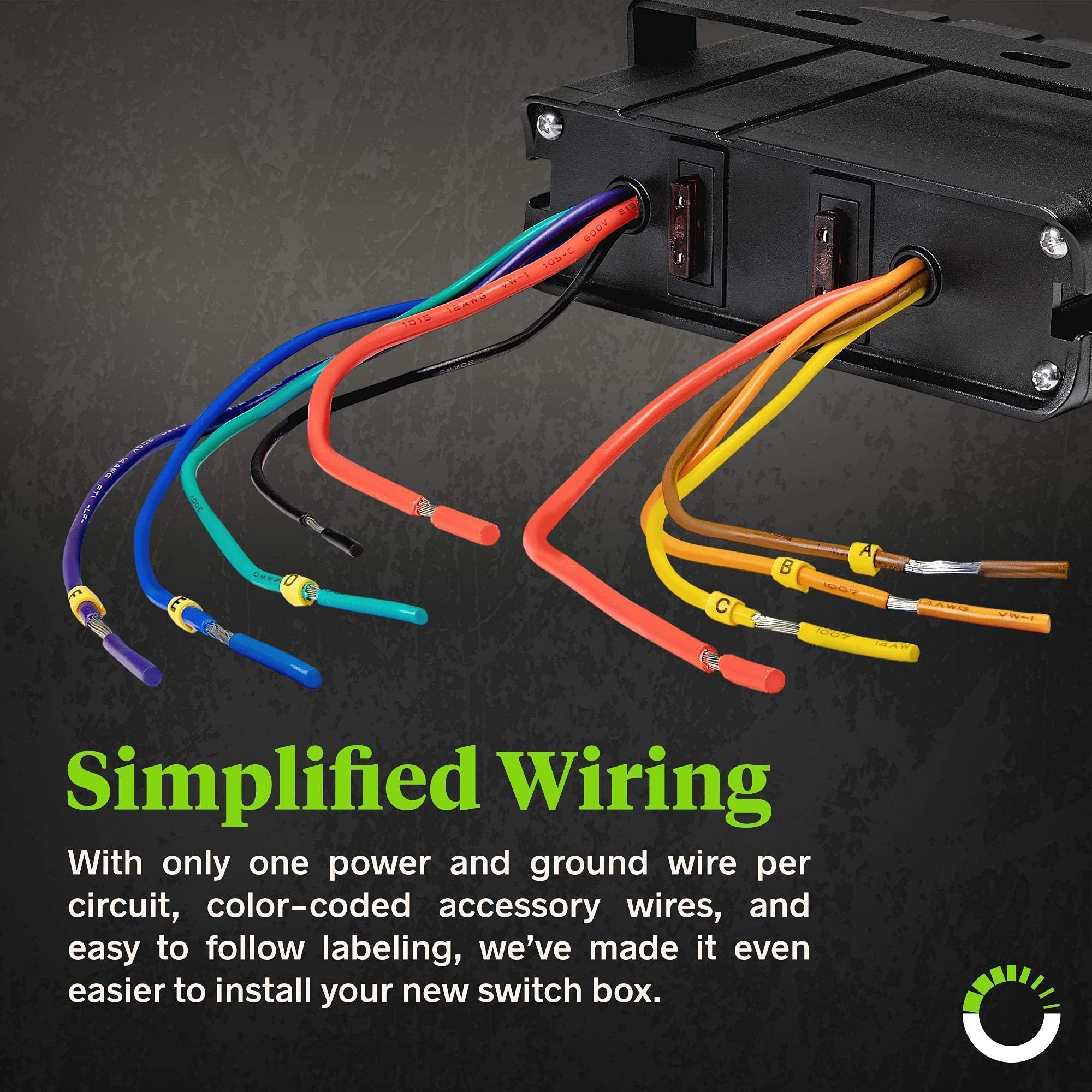 6Gang 12V Rocker Switch Box w/Momentary Switches [40 Amp Max.] [12 AWG